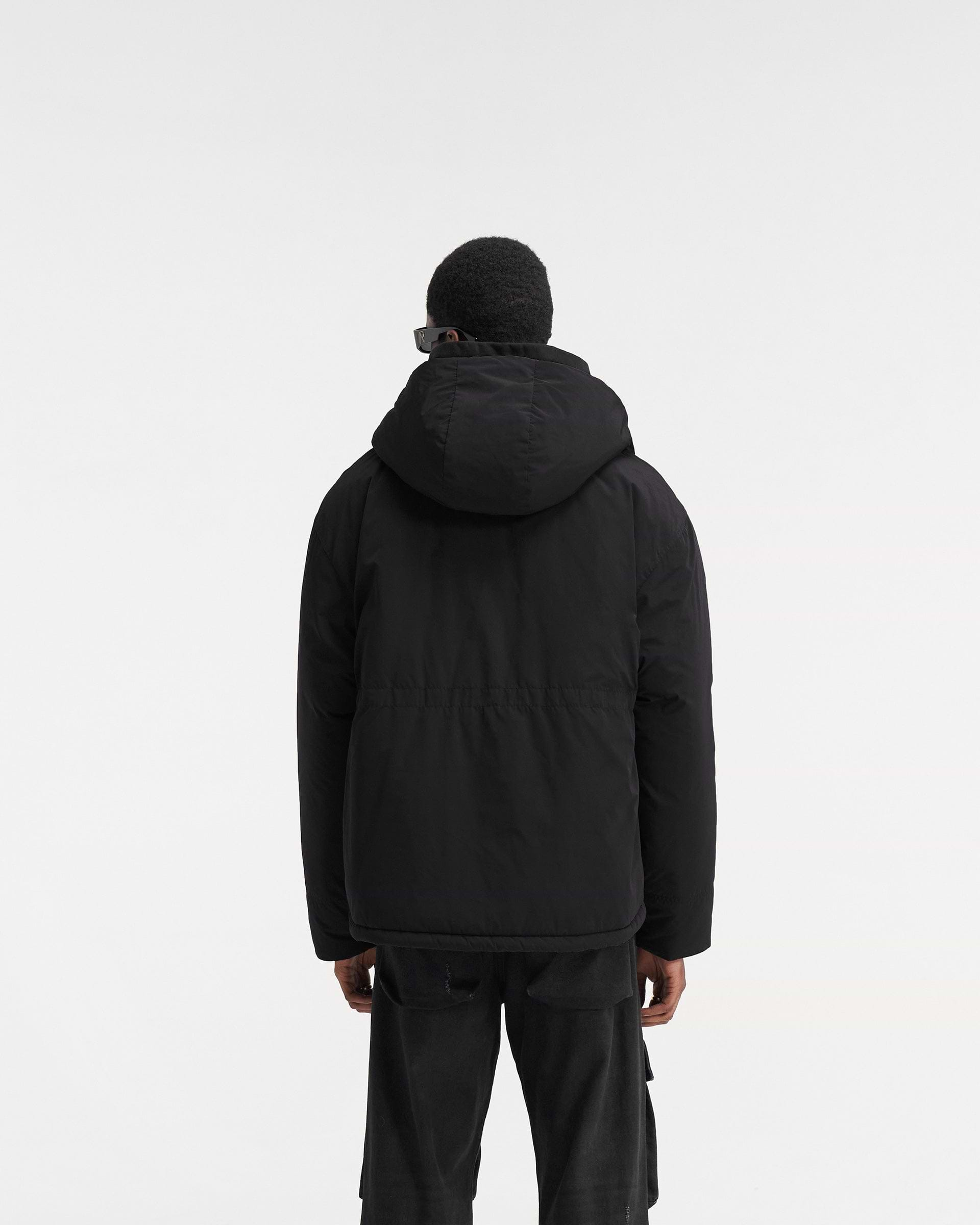 Hooded Puffer Jacket - Jet Black