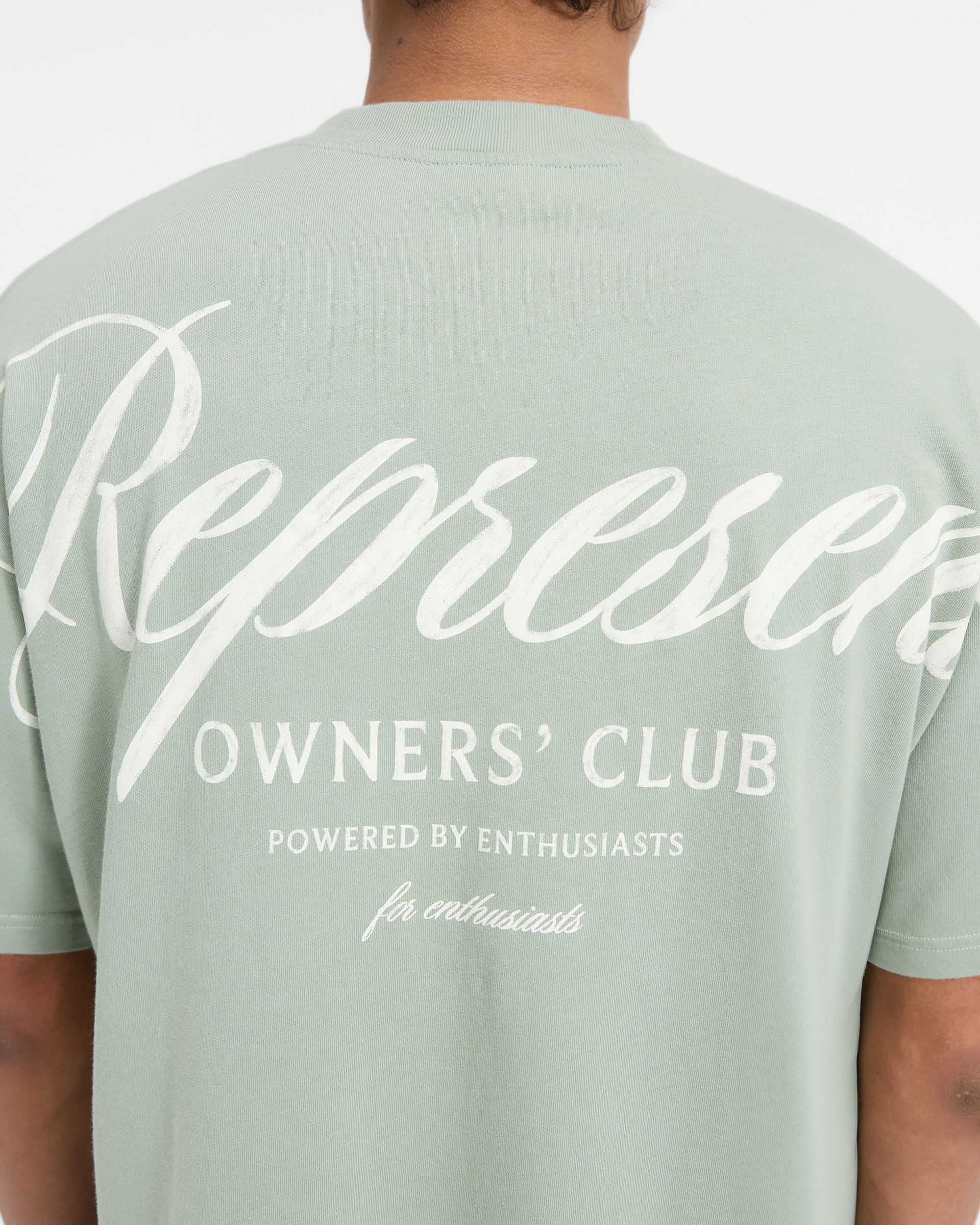 Represent X Ounass Owners Club Script T-Shirt - Lily Pad