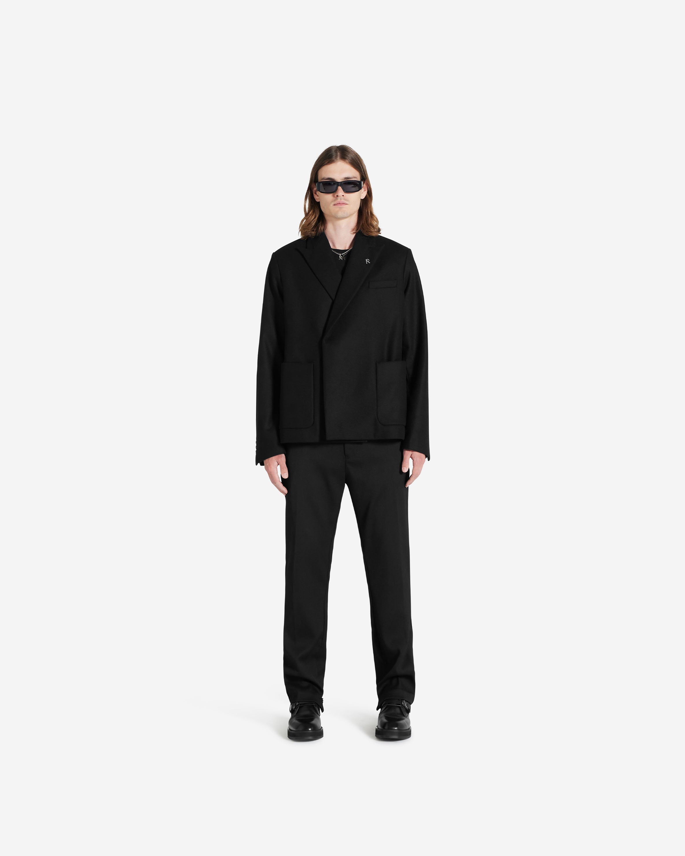 Double Breasted Blazer - Jet Black