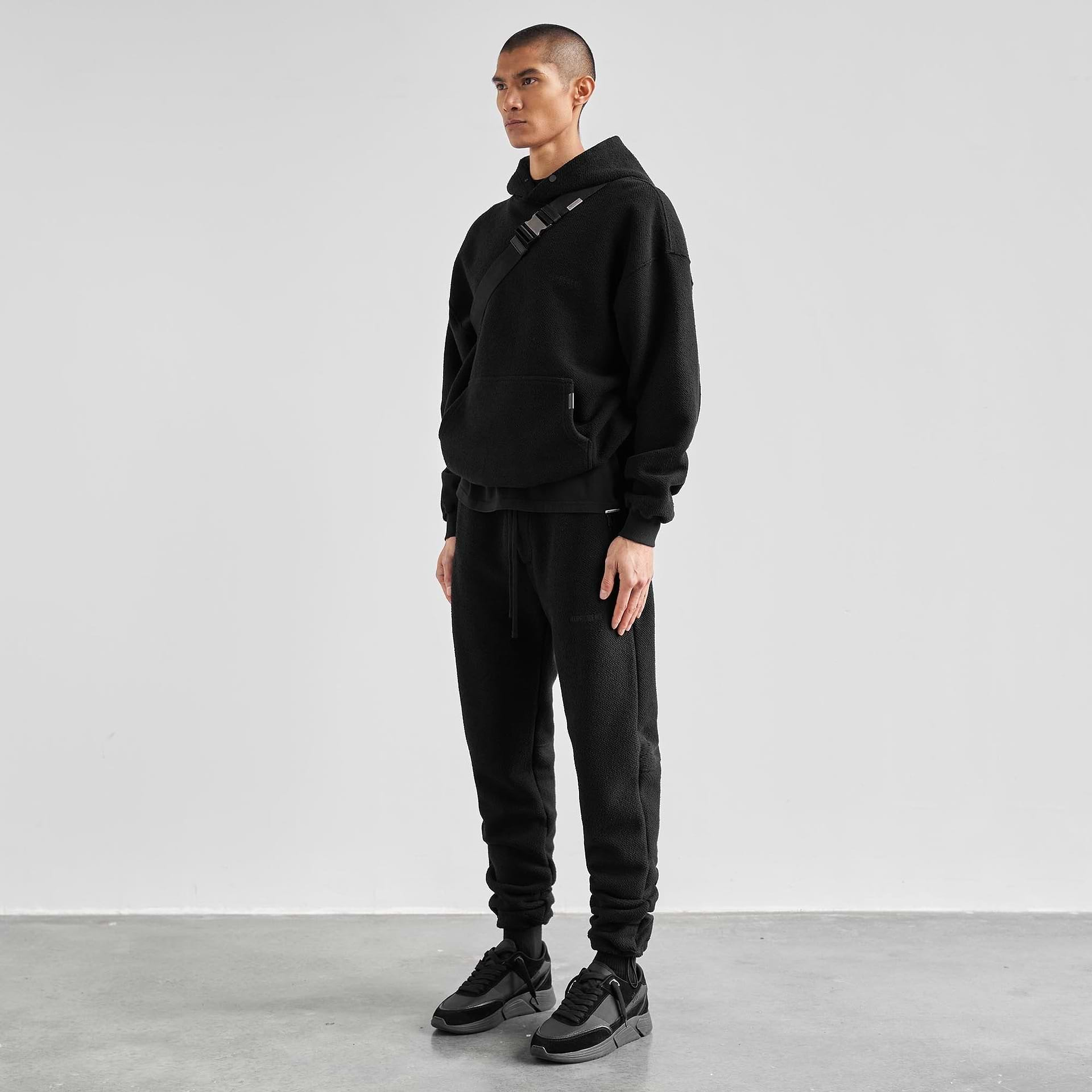 Dual Loopback Hoodie - All Black