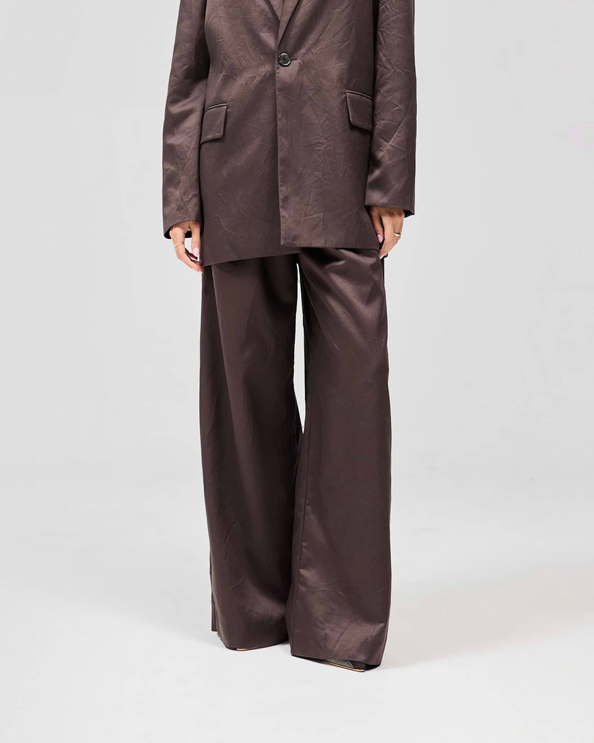 Crimp Trouser - Black Coffee