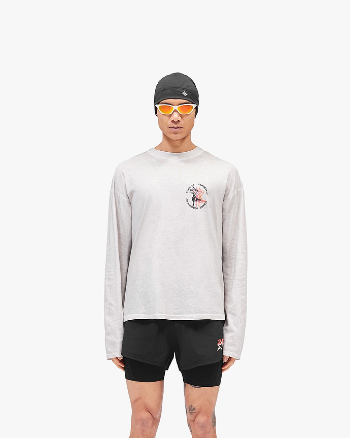 247 Torch Boxy Long Sleeve T-Shirt - Bleach Wash