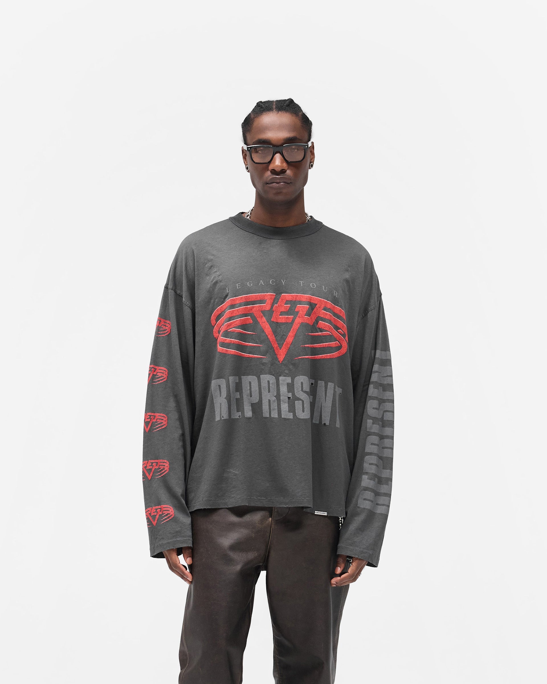 Reversible Living Legacy Tour Long Sleeve T-Shirt - Sun Fade Grey
