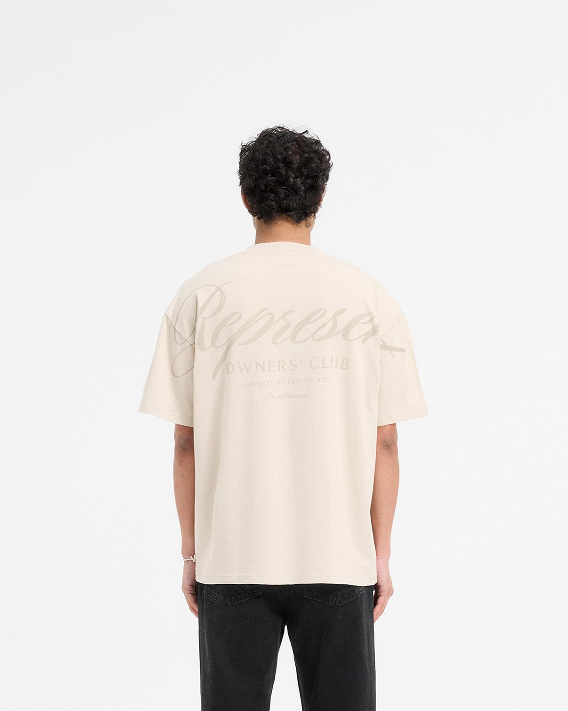 Represent X Ounass Owners Club Script T-Shirt - Island Fossil