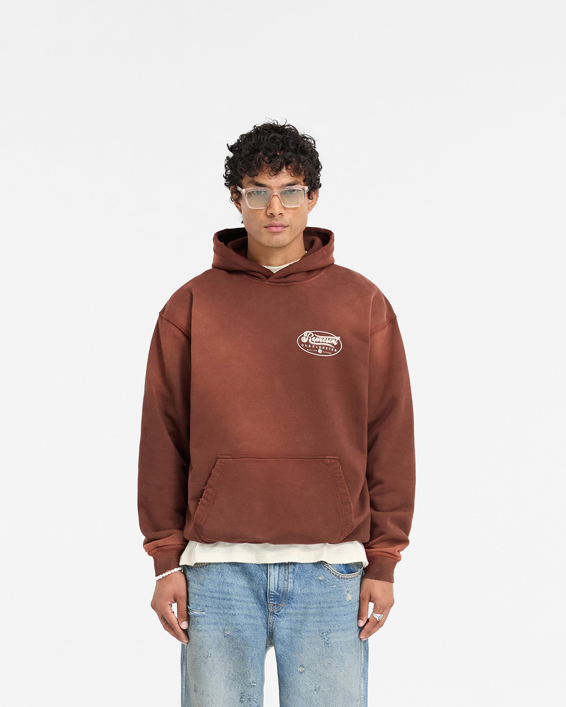 Represent X Duke + Dexter British Luxury Hoodie - Rust