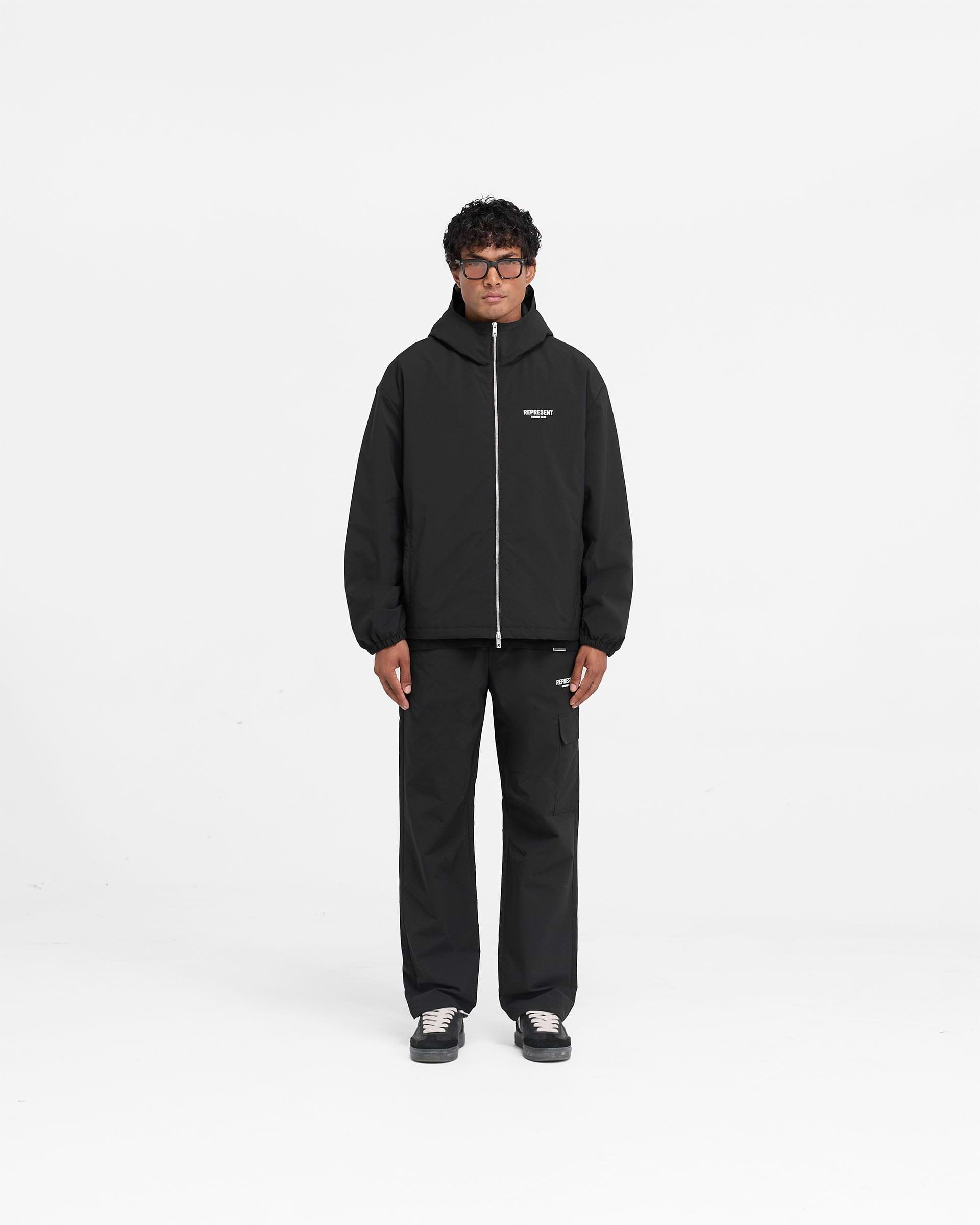 Represent Owners Club Hooded Coach Jacket - Black