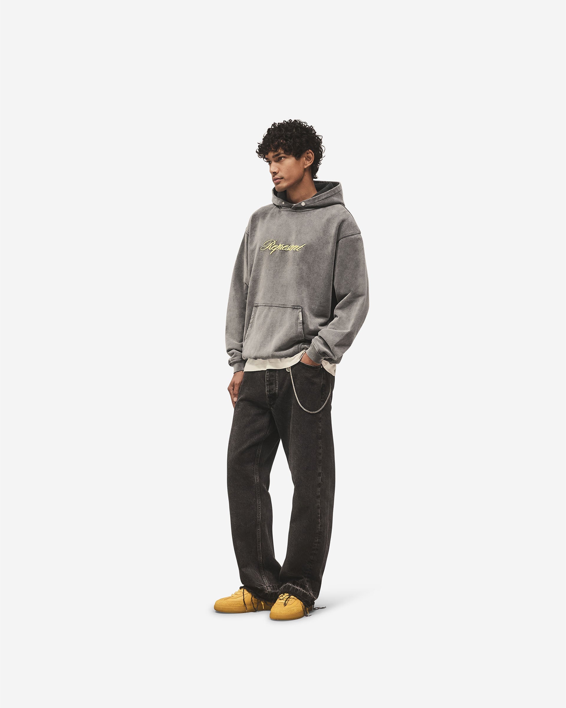 Script Logo Hoodie - Vintage Grey