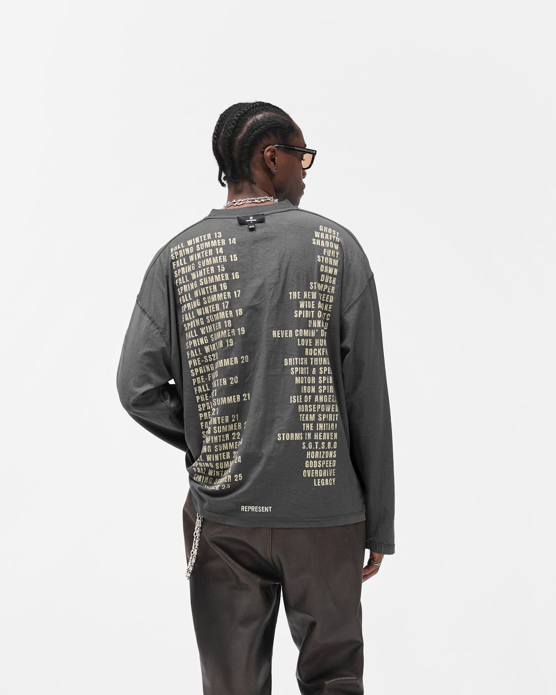 Reversible Living Legacy Tour Long Sleeve T-Shirt - Sun Fade Grey