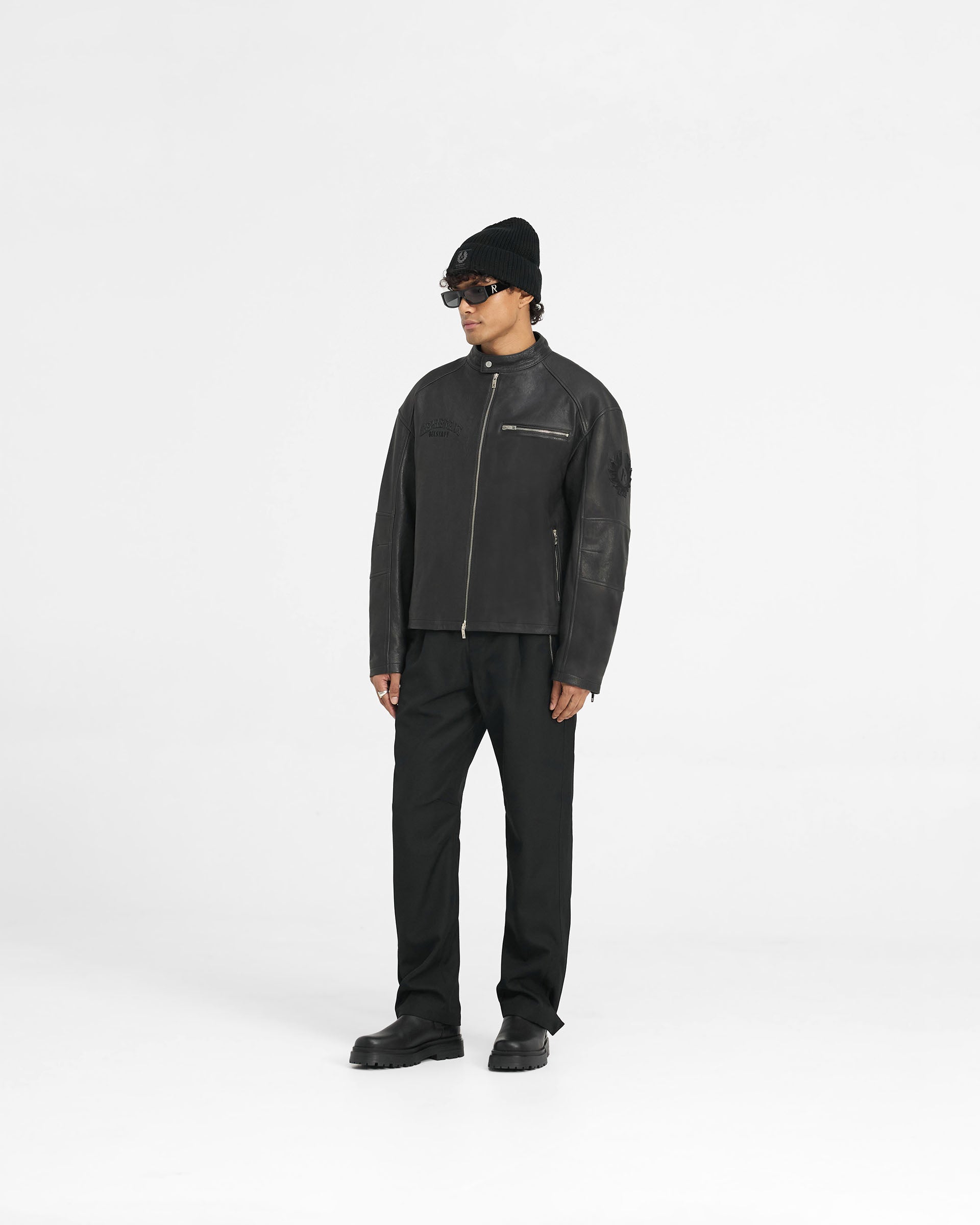 Represent X Belstaff Race Leather Jacket - Black