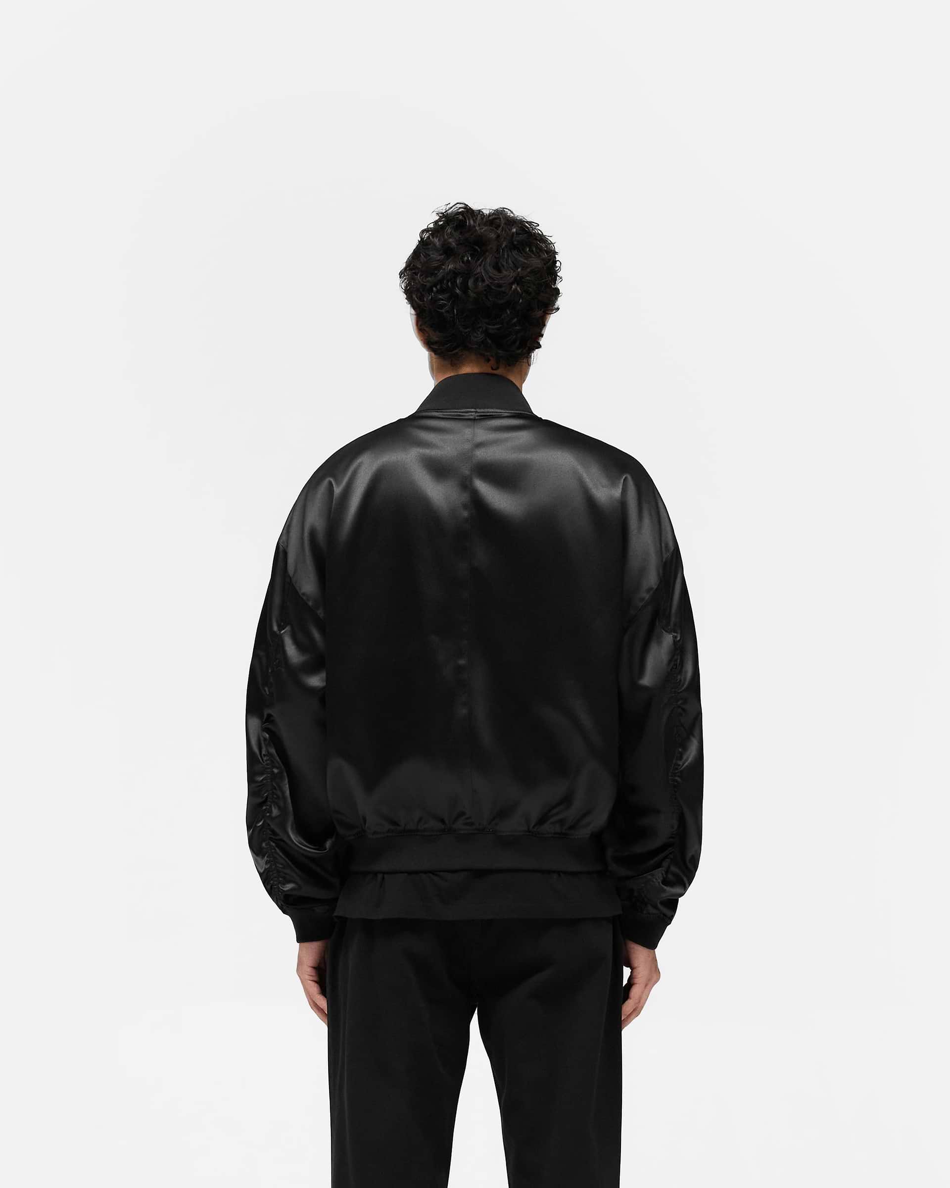 Satin Bomber - Black