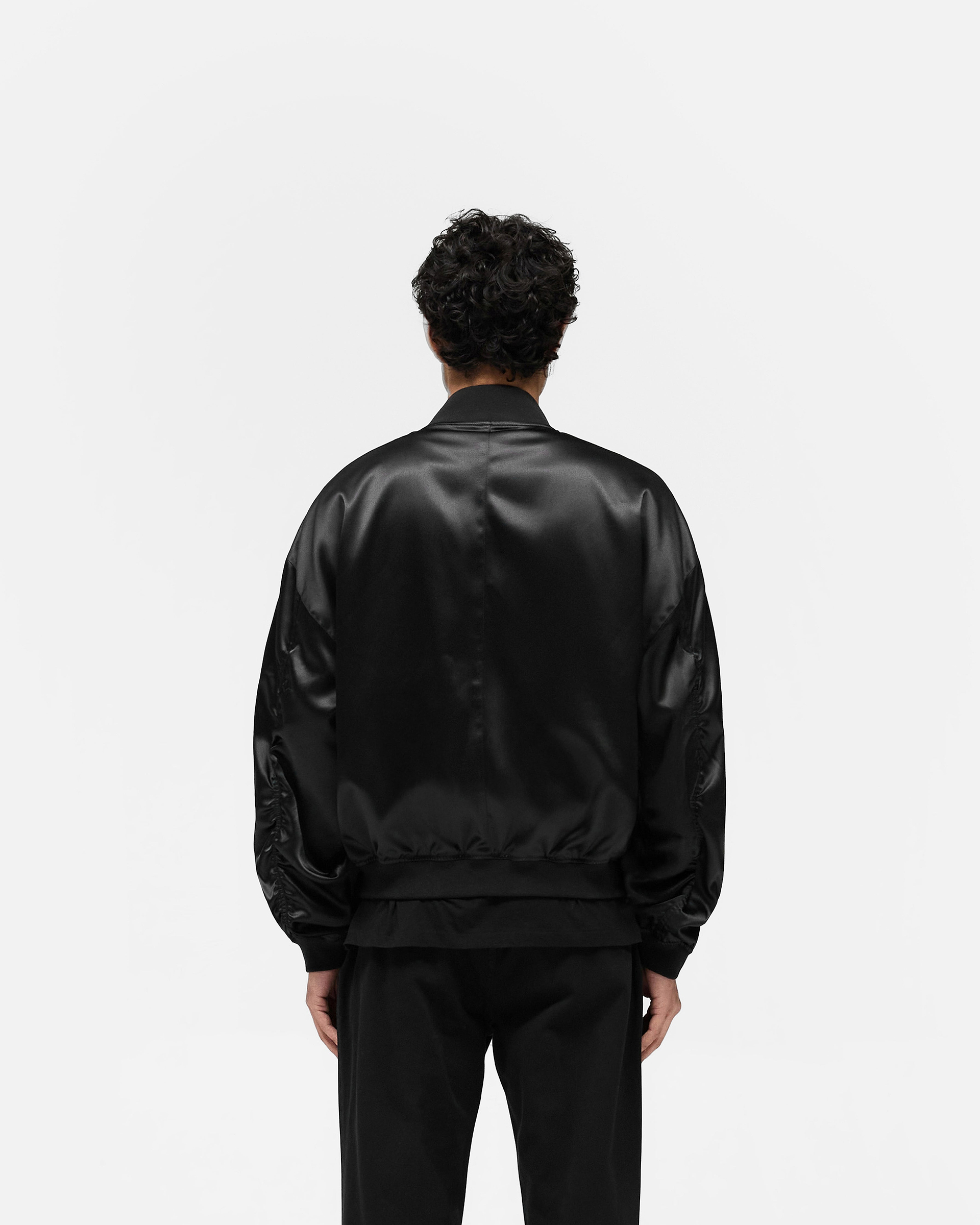 Satin Bomber - Black