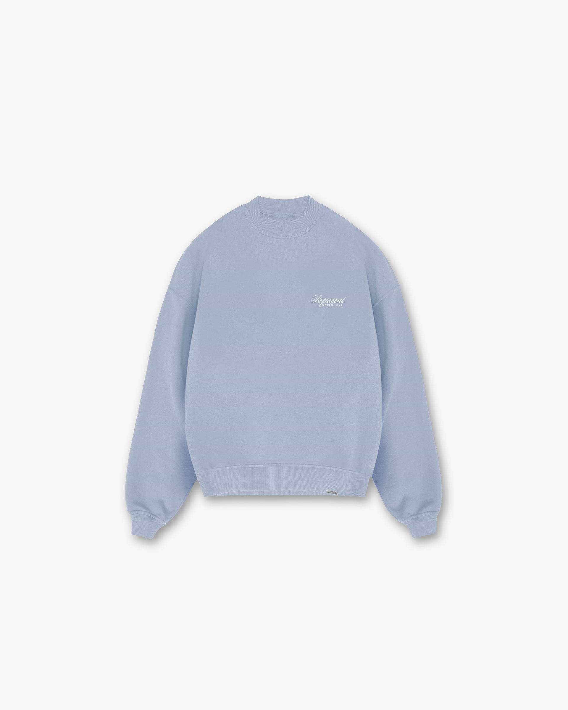 Represent Owners Club Script Sweater - Dusty Blue