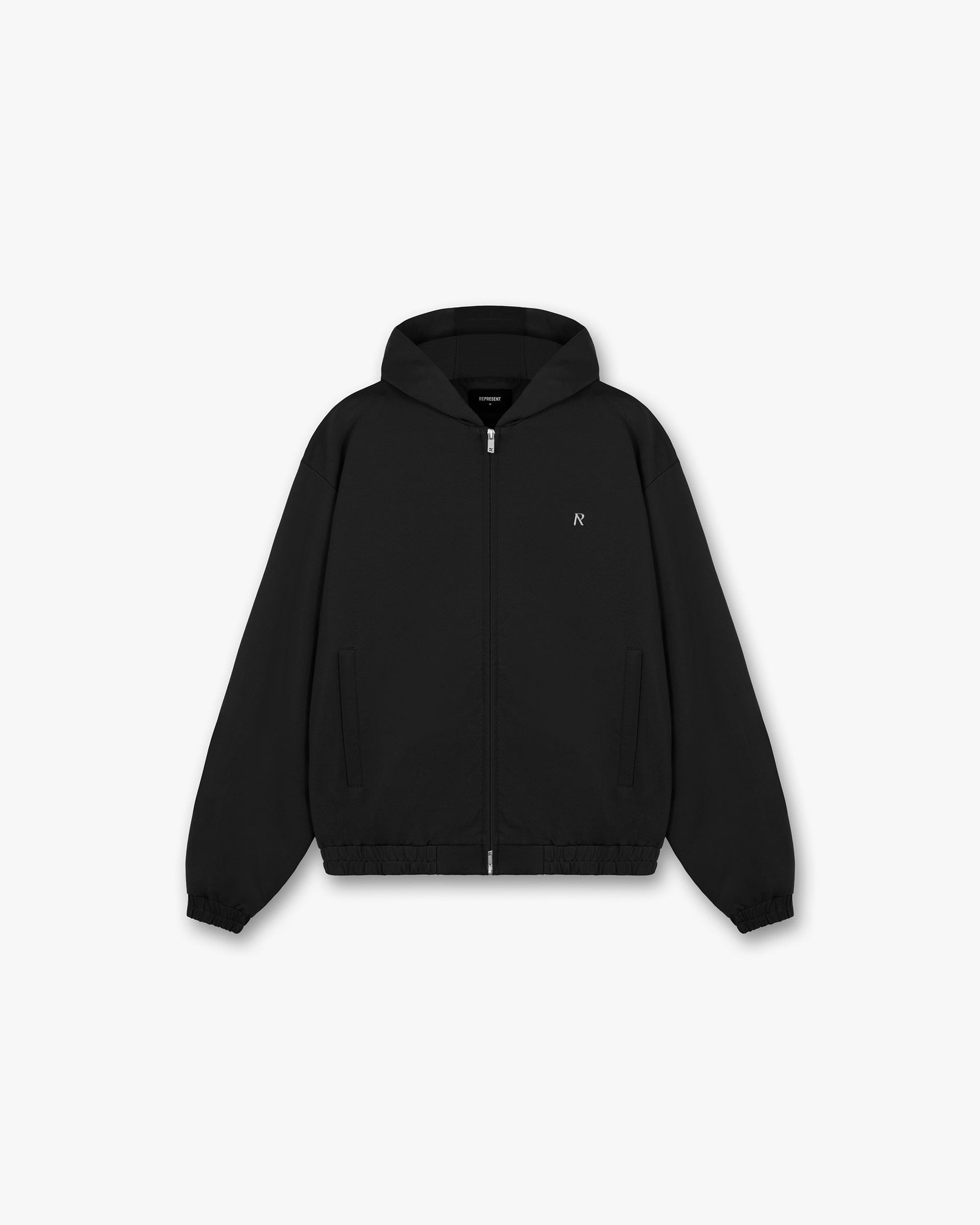 Hooded Tracksuit Jacket - Black