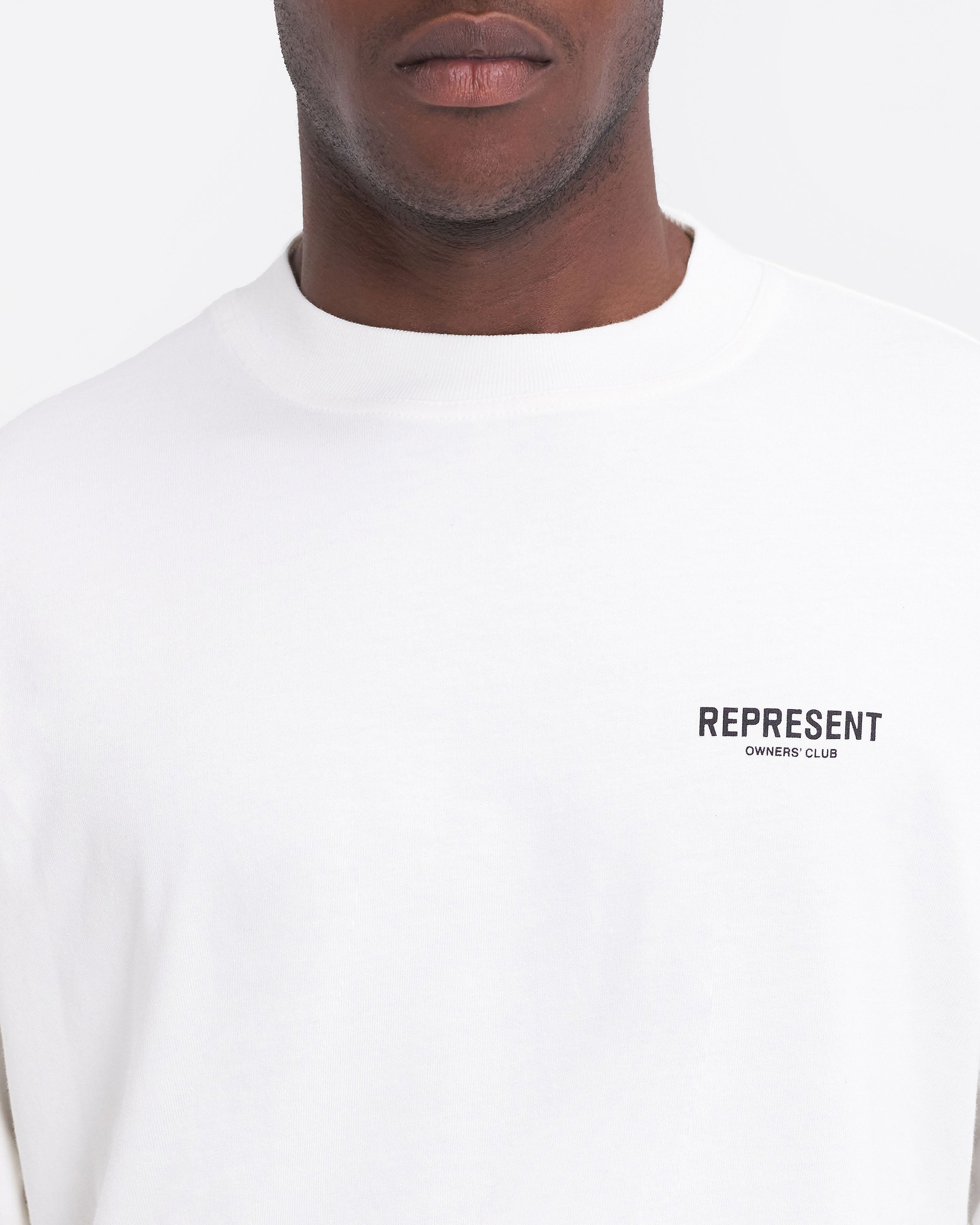 Represent Owners Club Long Sleeve T-Shirt - Flat White