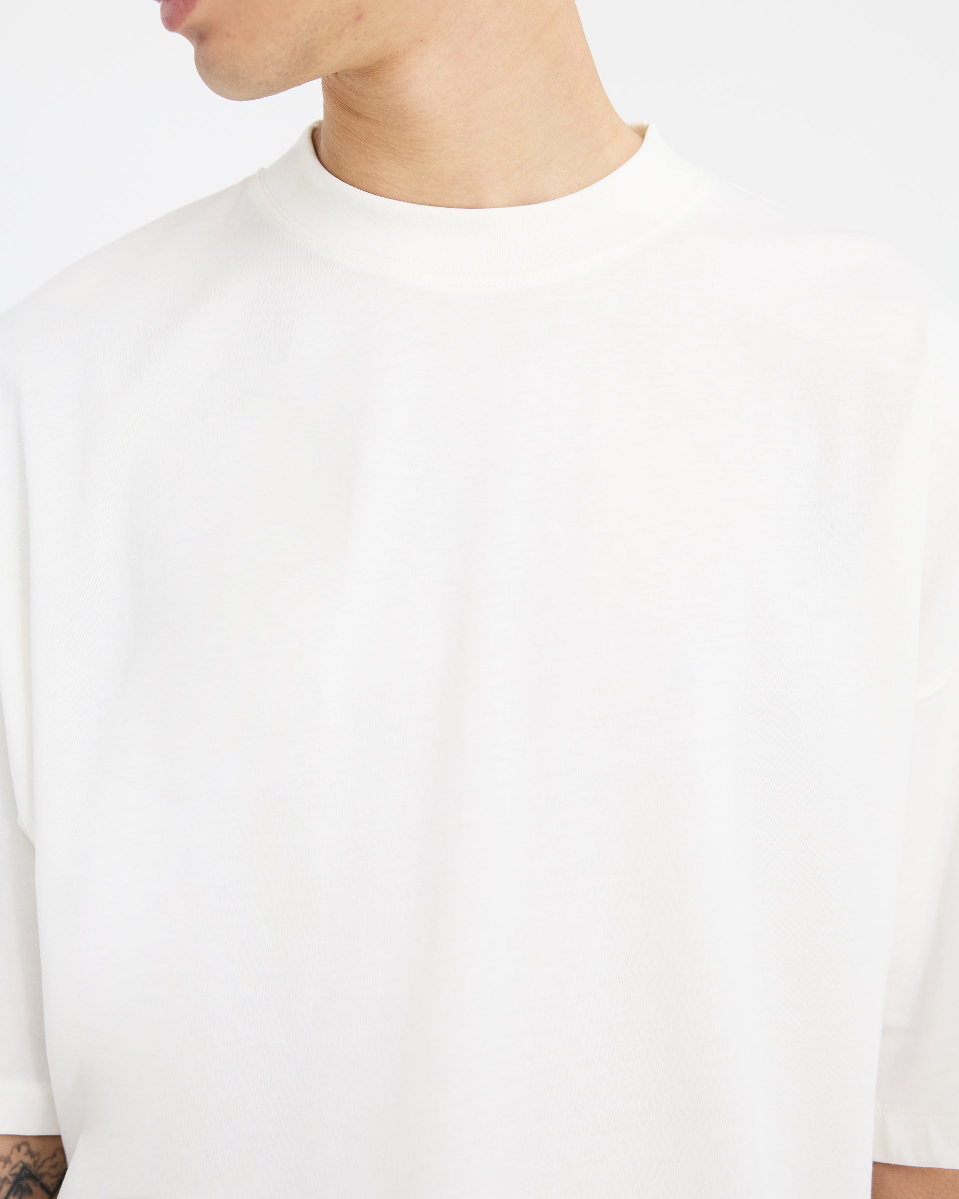 2 x Initial Boxy T-Shirt - Flat White