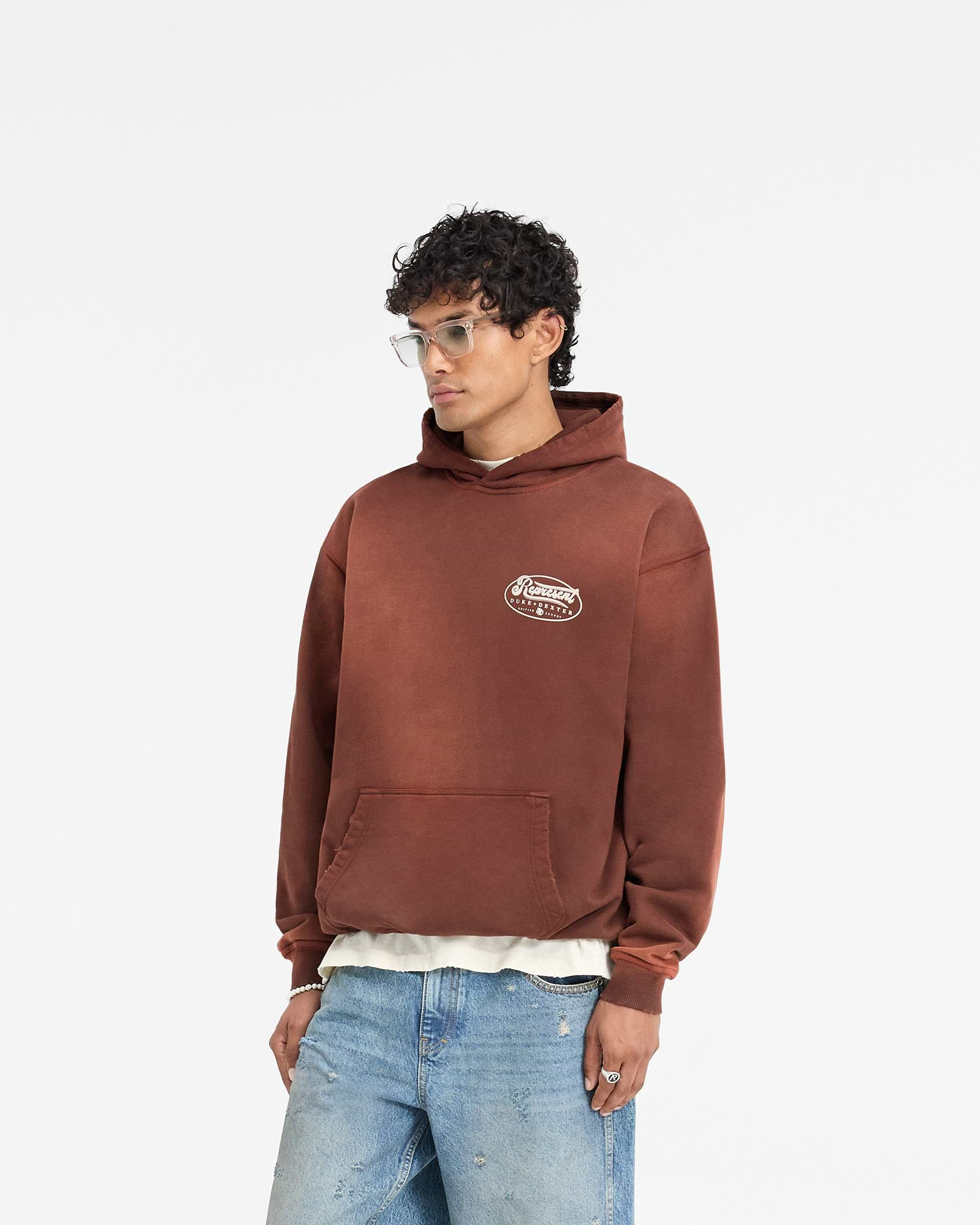 Represent X Duke + Dexter British Luxury Hoodie - Rust