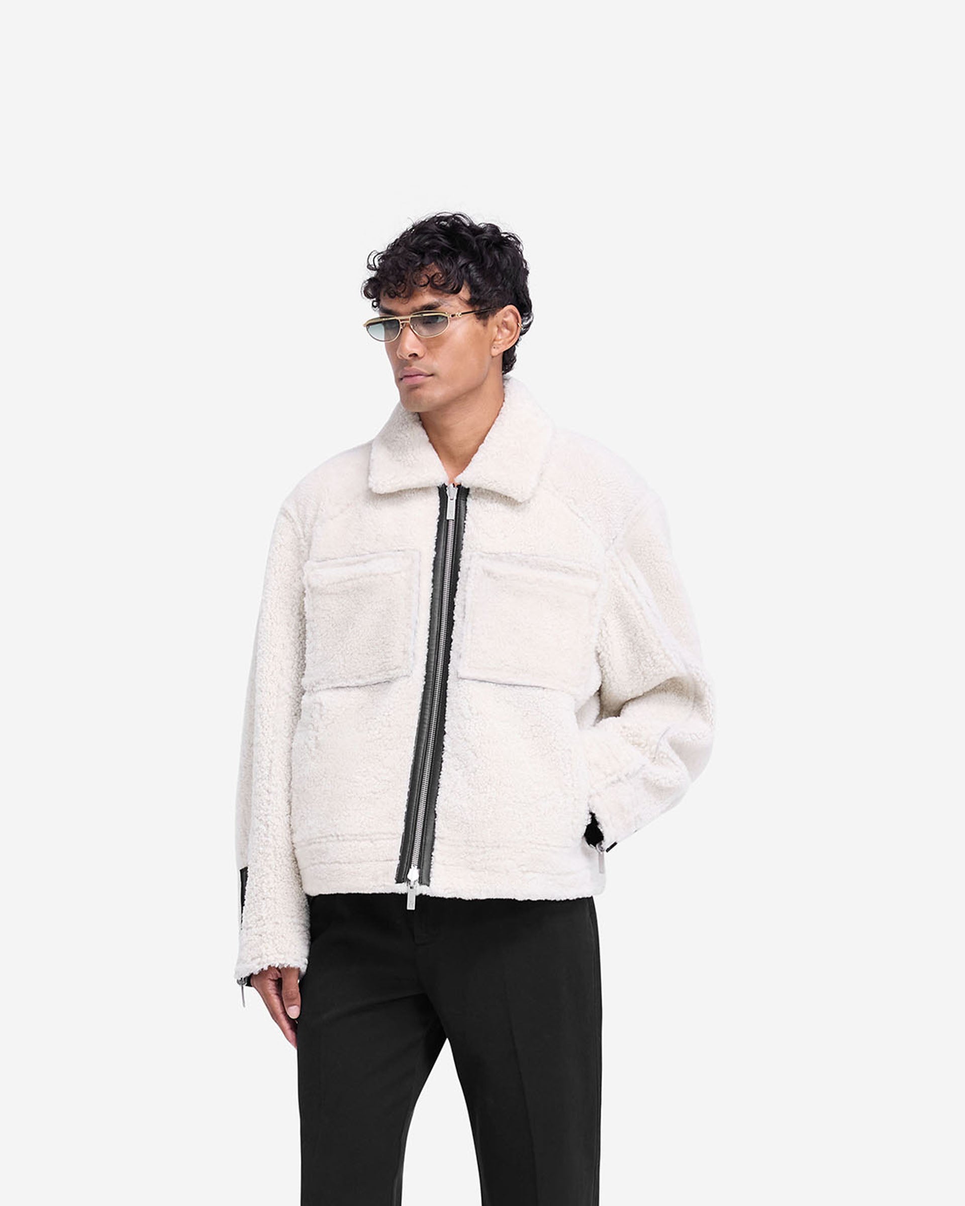 Reversible Shearling Jacket - Black