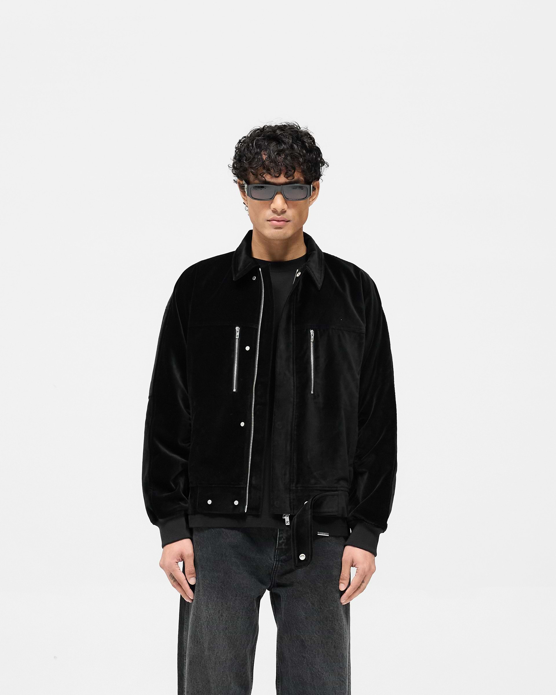 Bordeaux Brushed Jacket - Black