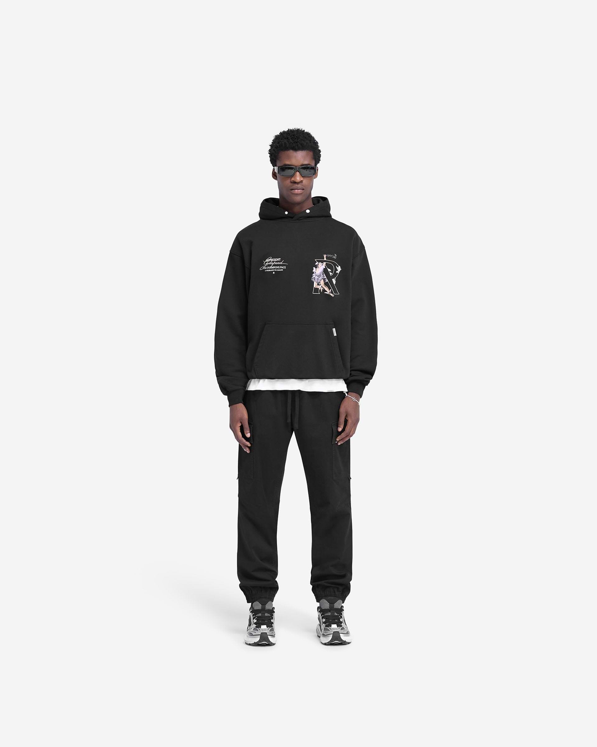 Hermes Hoodie - Jet Black | REPRESENT