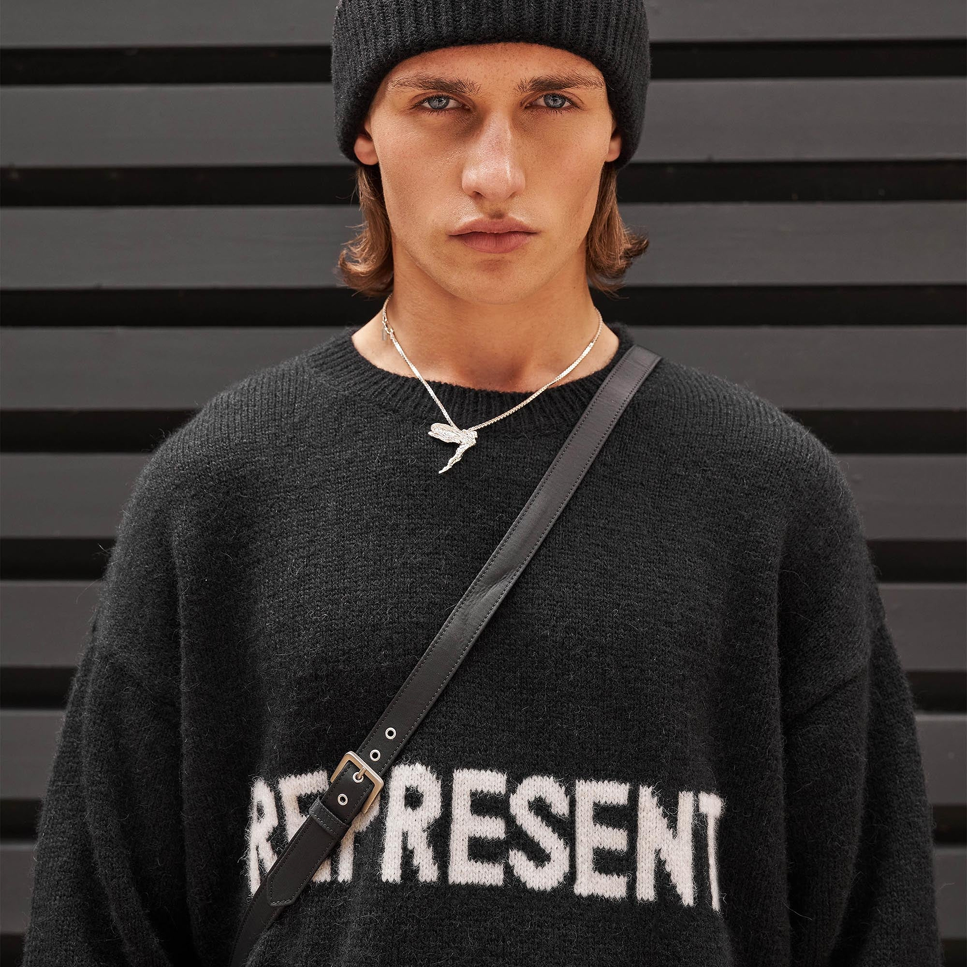 Logo Knit Sweater - Black