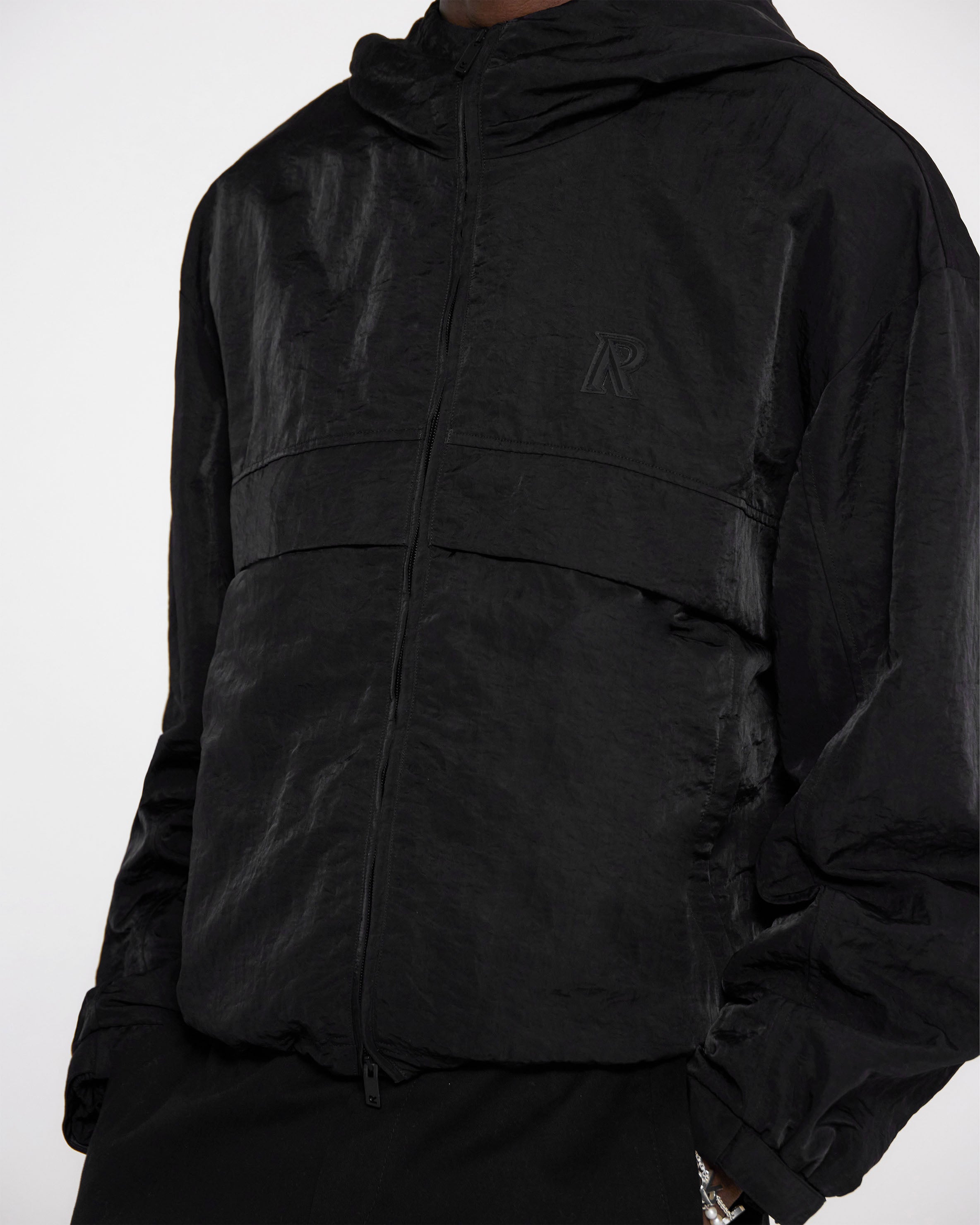 Hooded Track Jacket - Jet Black