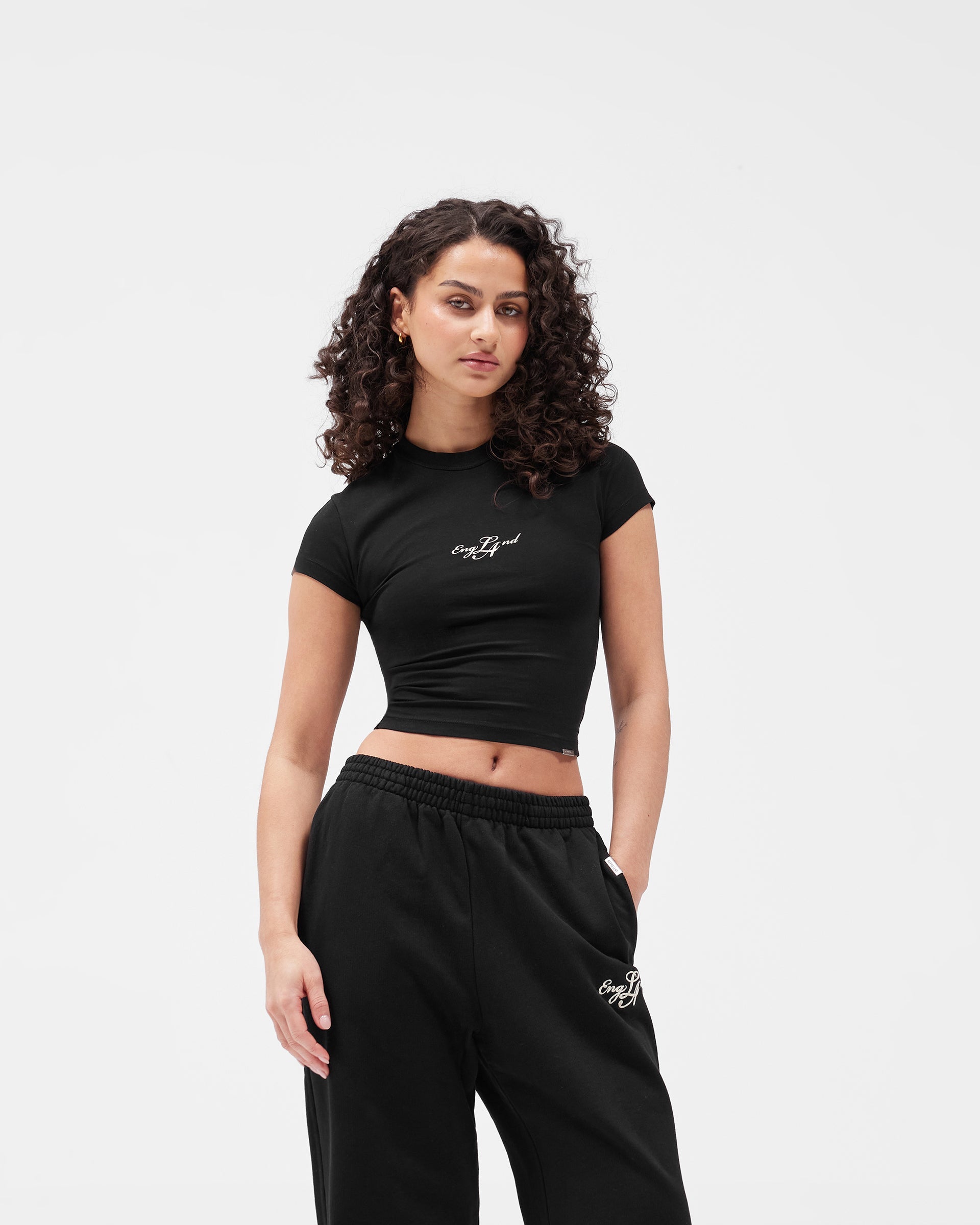 EngLAnd Baby Tee - Jet Black