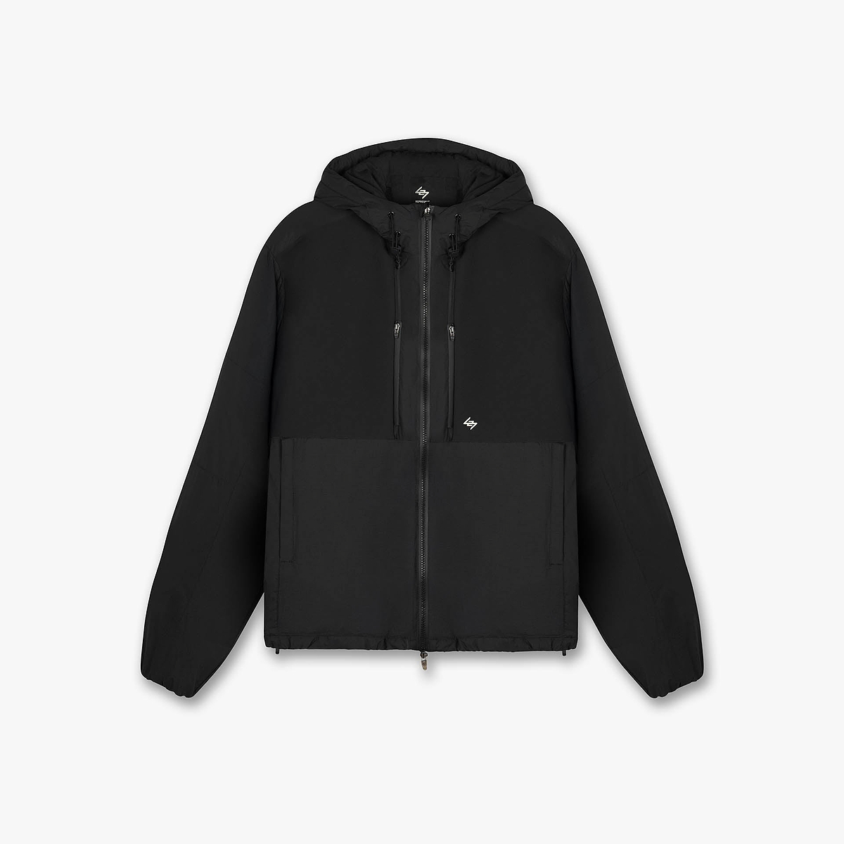 Black 247 Panelled Insulated Jacket | Gym Jacket | REPRESENT
