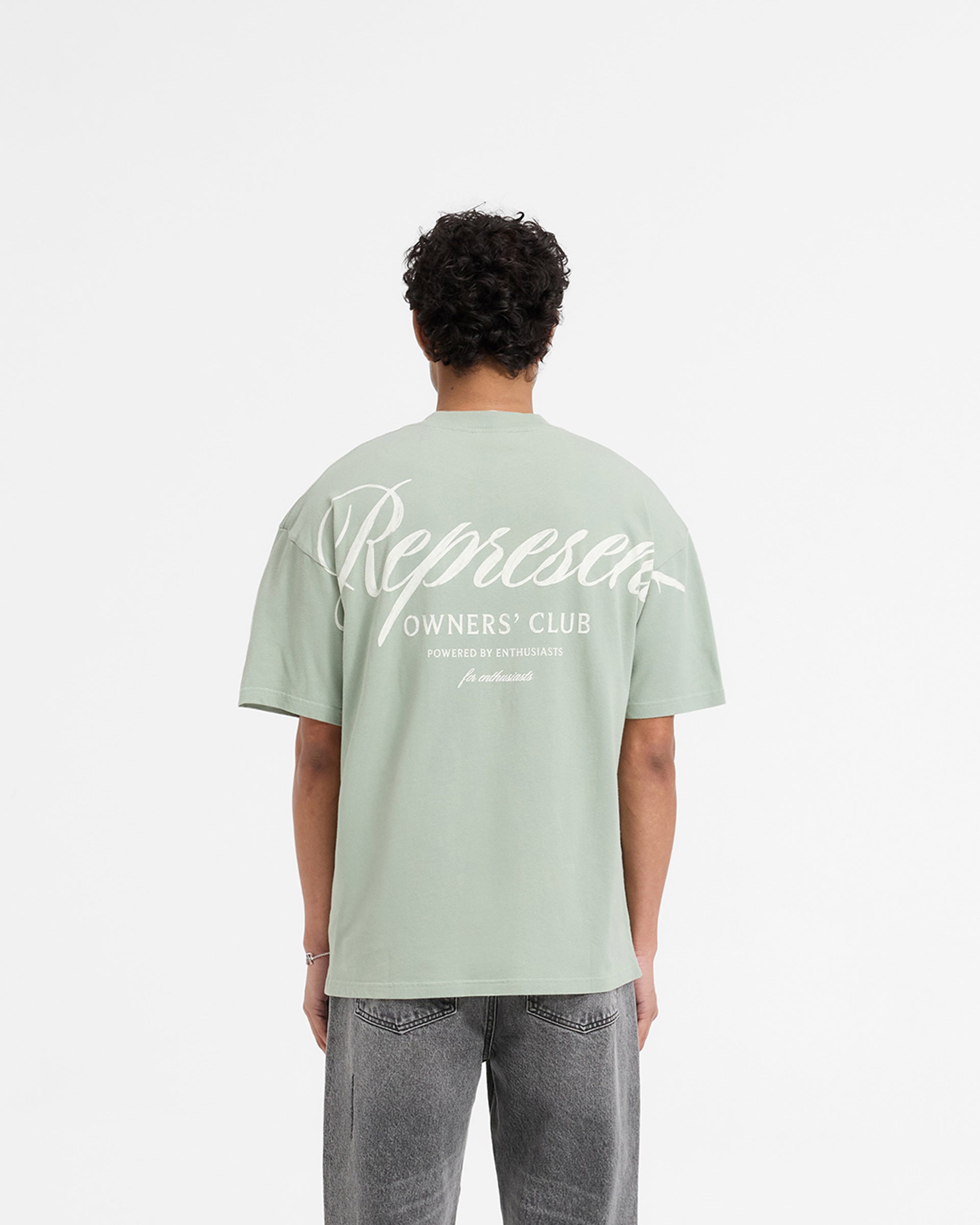 Represent X Ounass Owners Club Script T-Shirt - Lily Pad