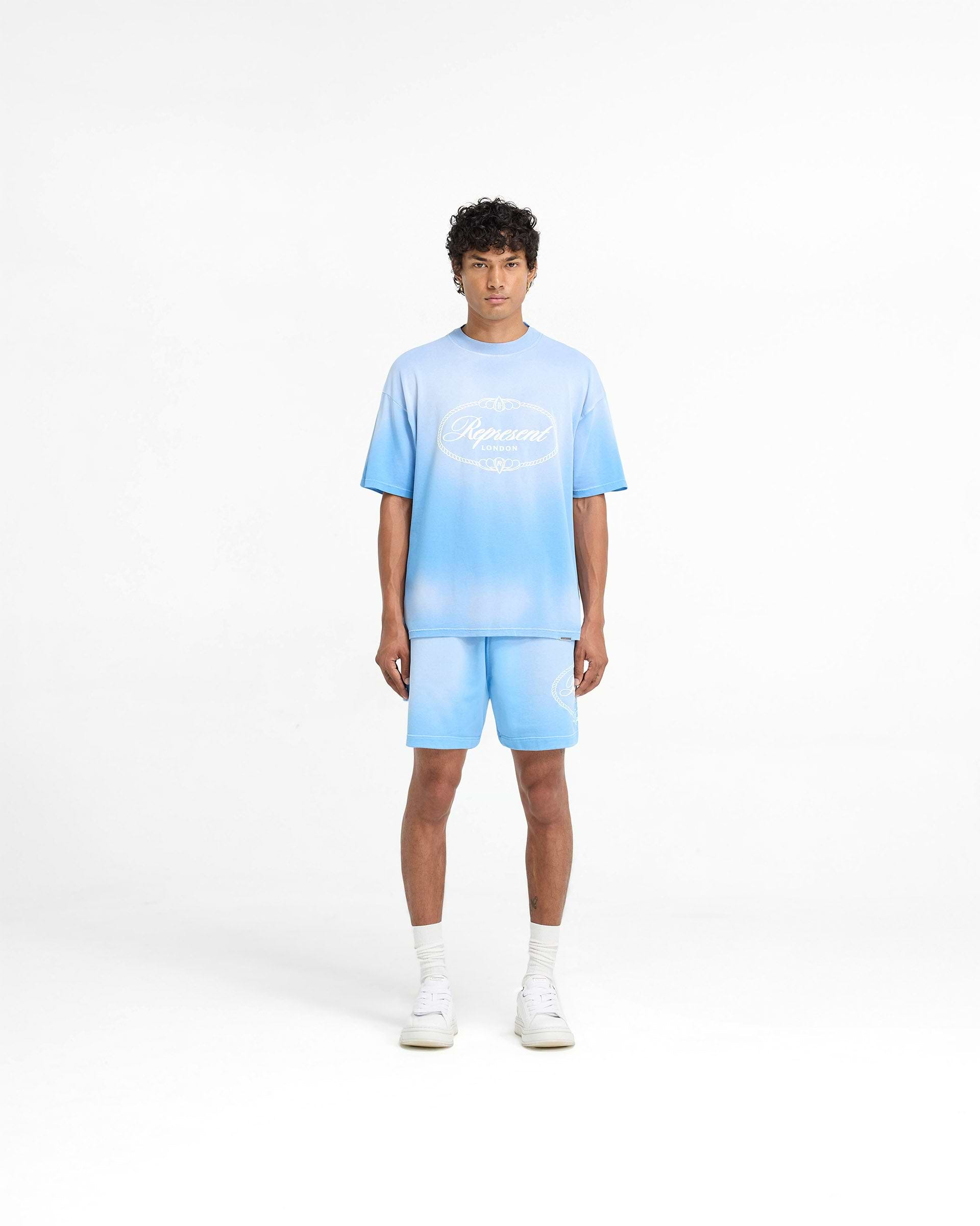 Represent X Harrods Crest T-Shirt - Cloud Blue