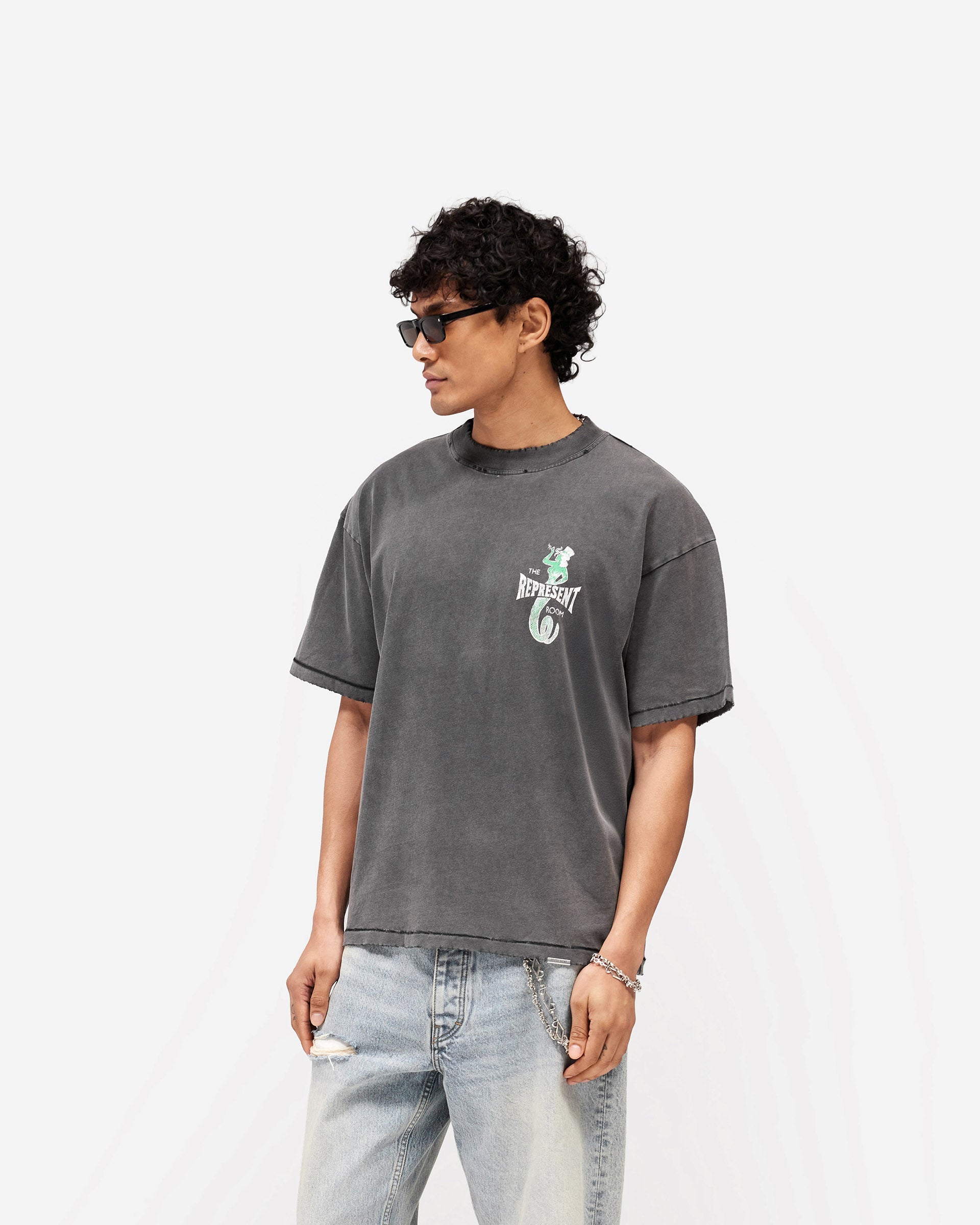 Represent x The Viper Room Dice T-Shirt - Vintage Grey