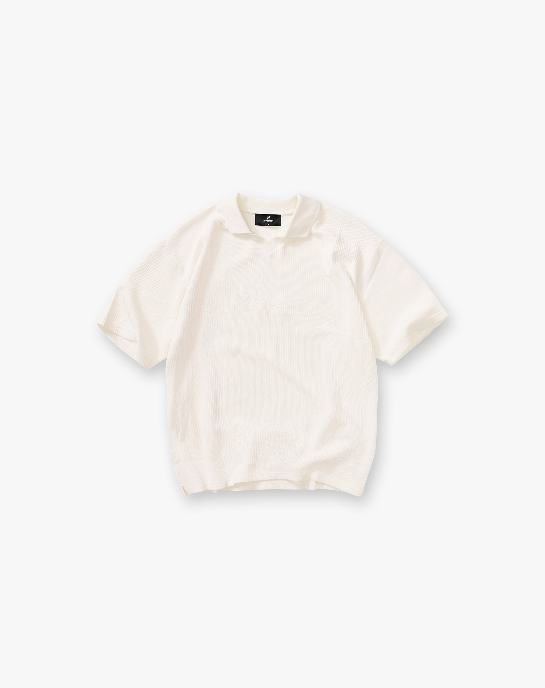 Ribbed Polo - Aged White
