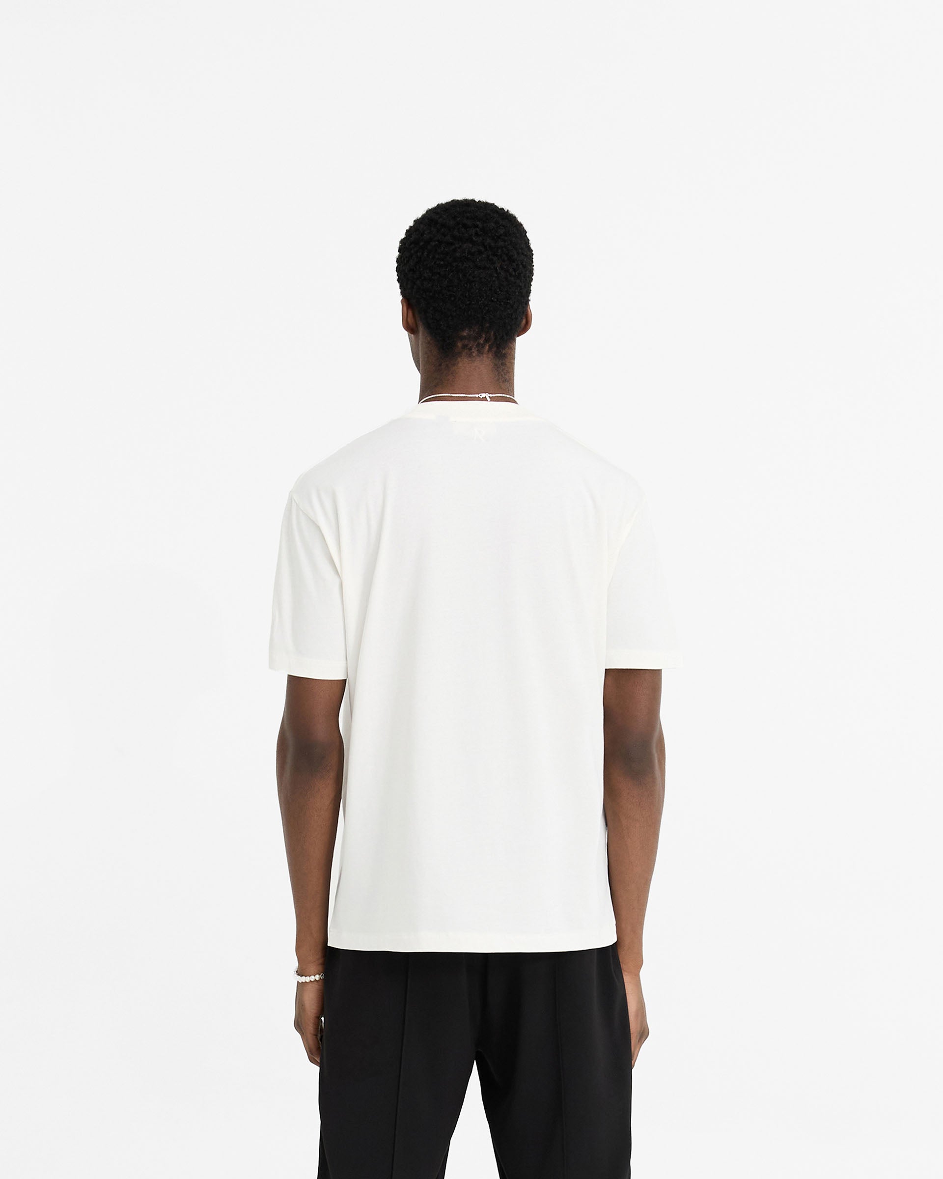 2 x Initial T-Shirt - Flat White & Ice Grey Marl