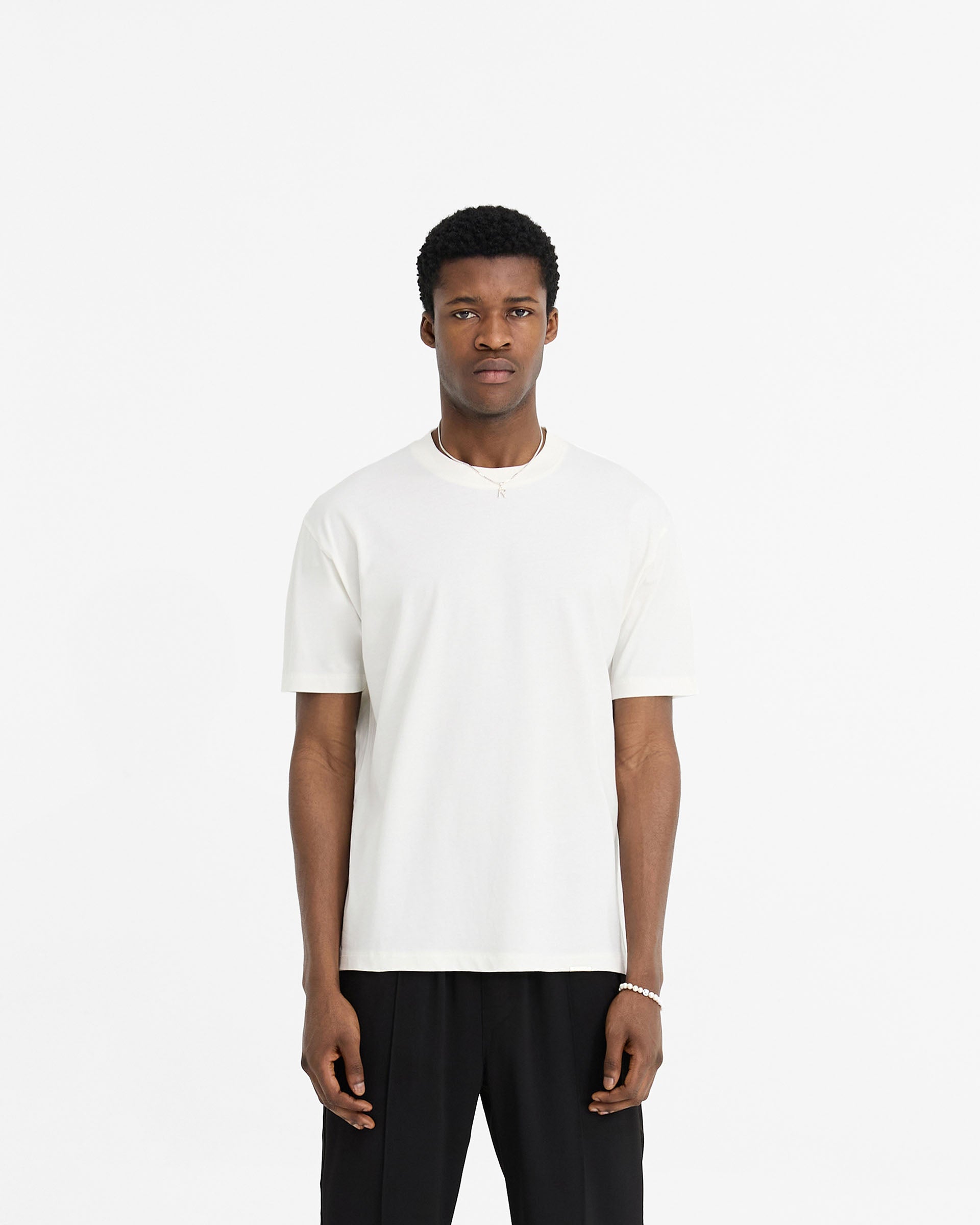 2 x Initial T-Shirt - Flat White