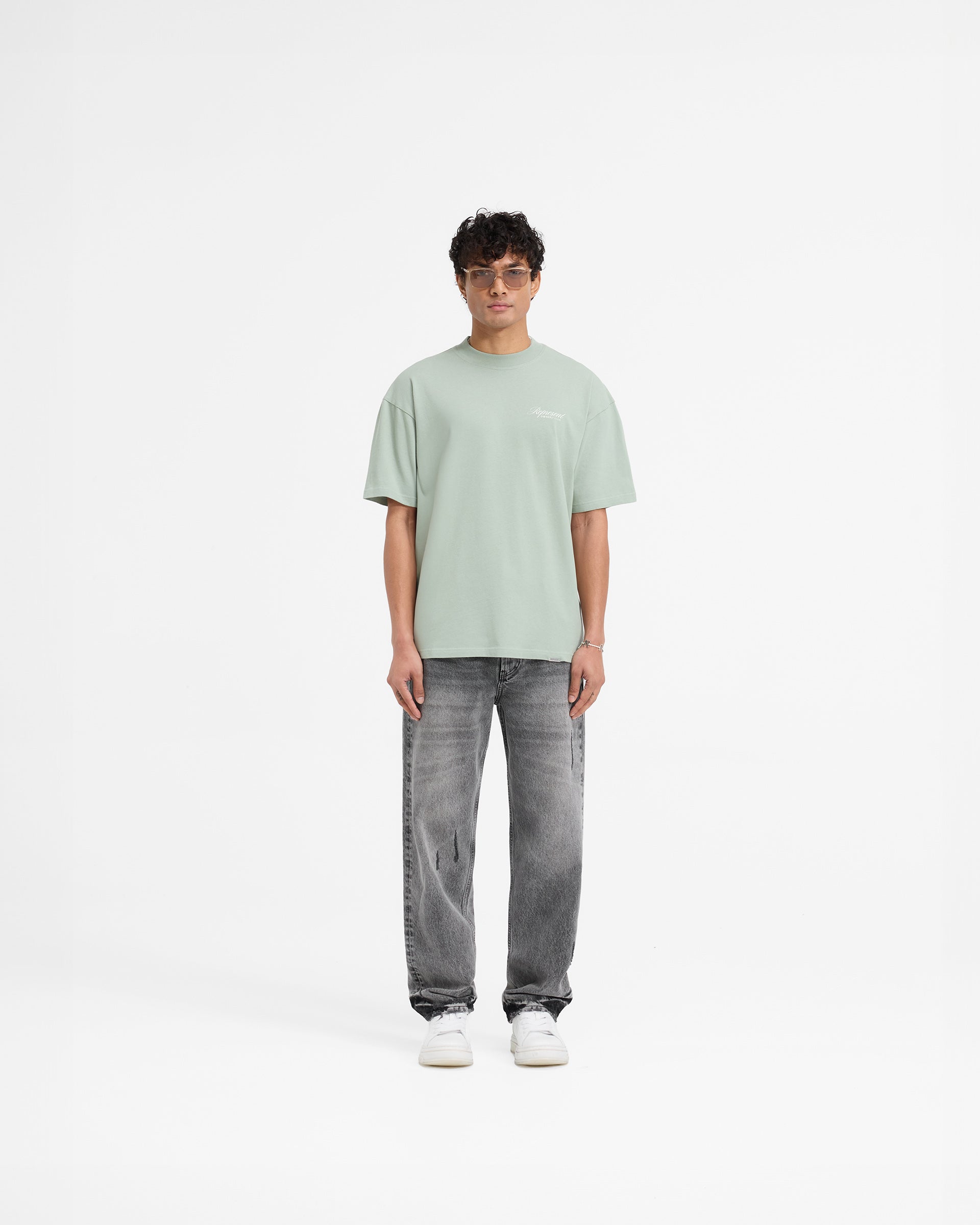 Represent X Ounass Owners Club Script T-Shirt - Lily Pad