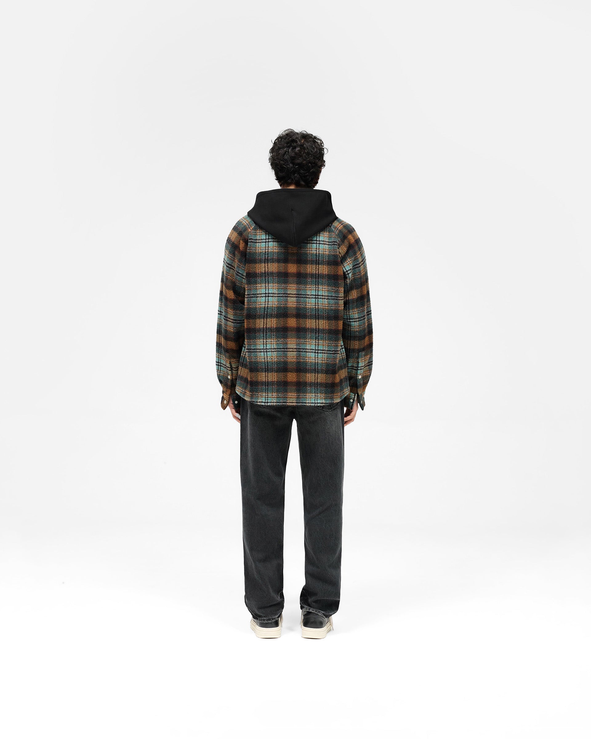 Hooded Overshirt - Check