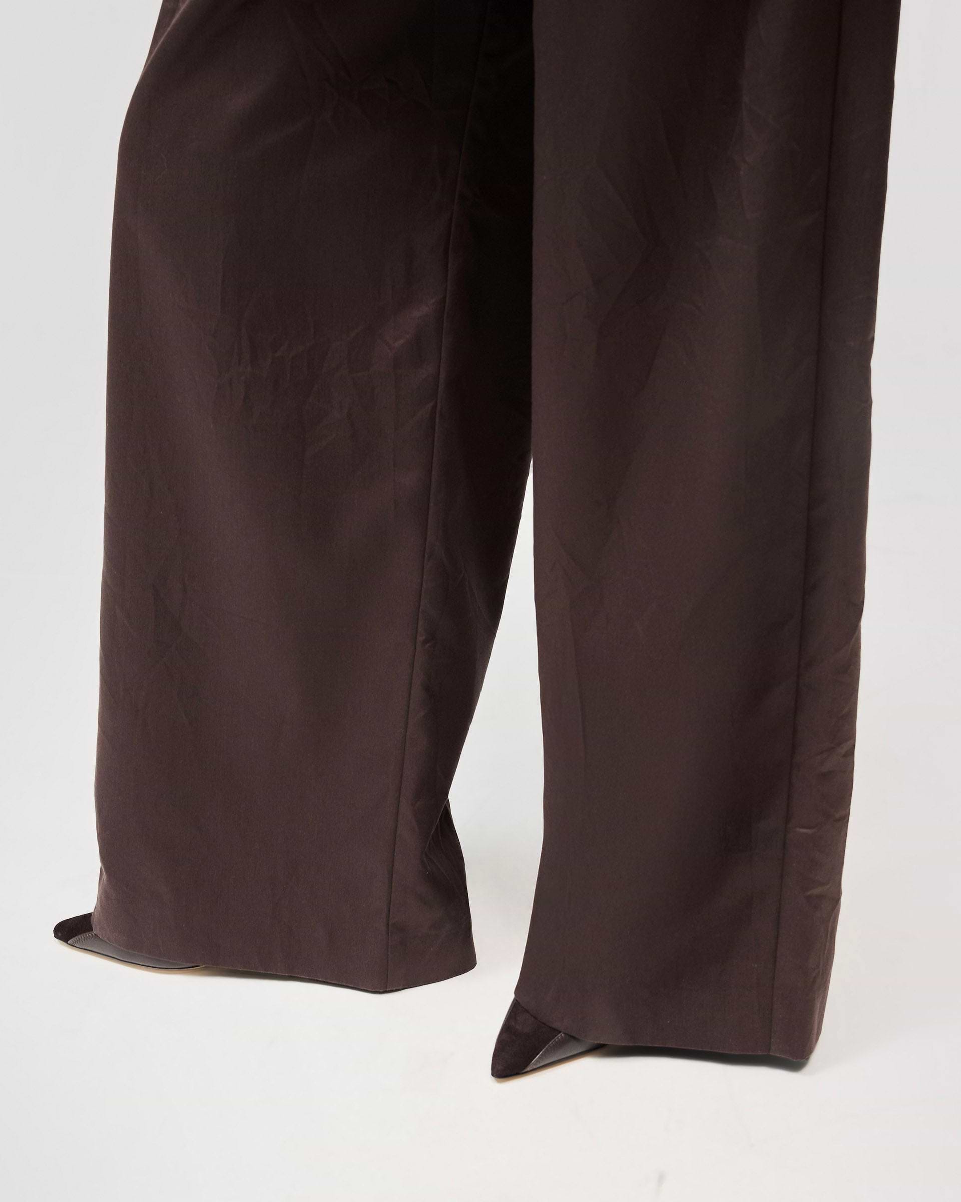 Crimp Trouser - Black Coffee