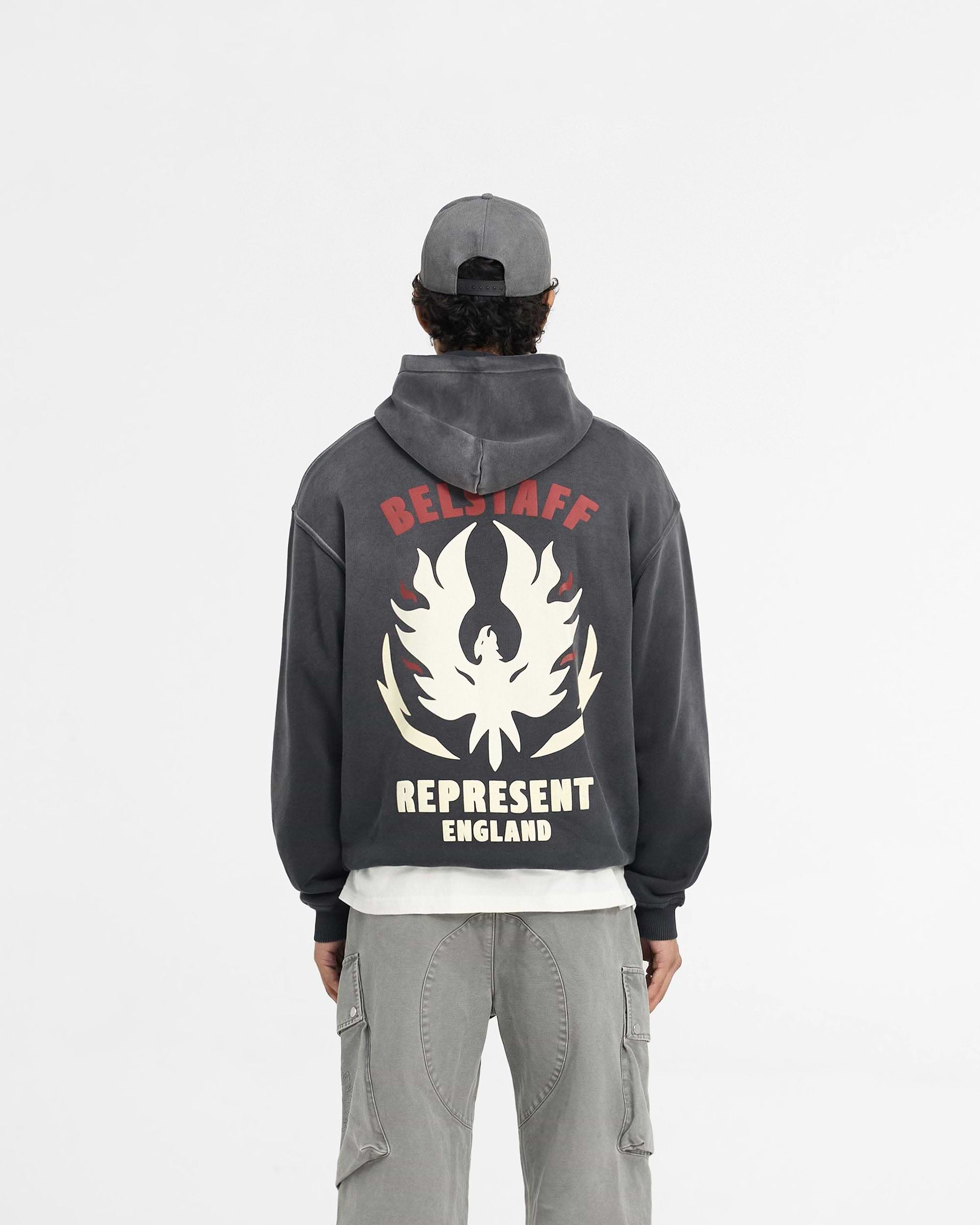 Represent X Belstaff Flame Phoenix Hoodie - Shadow