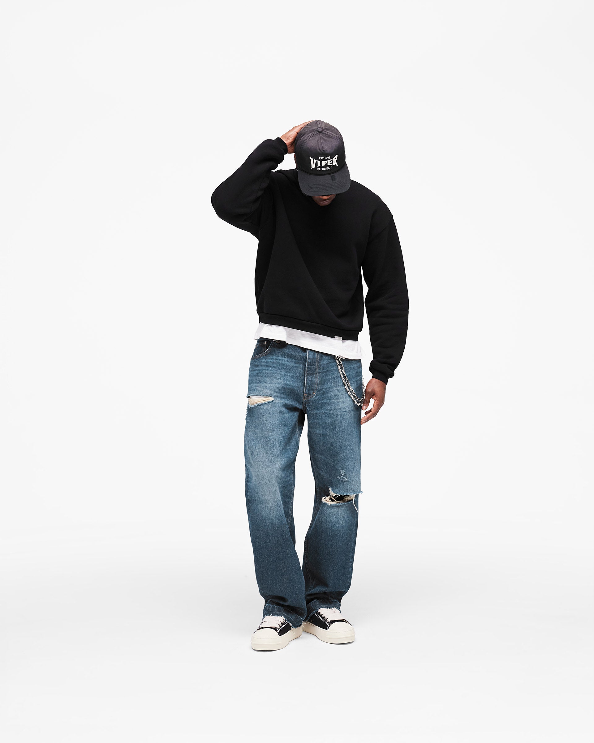 GH Shrunken Sweatshirt - Jet Black