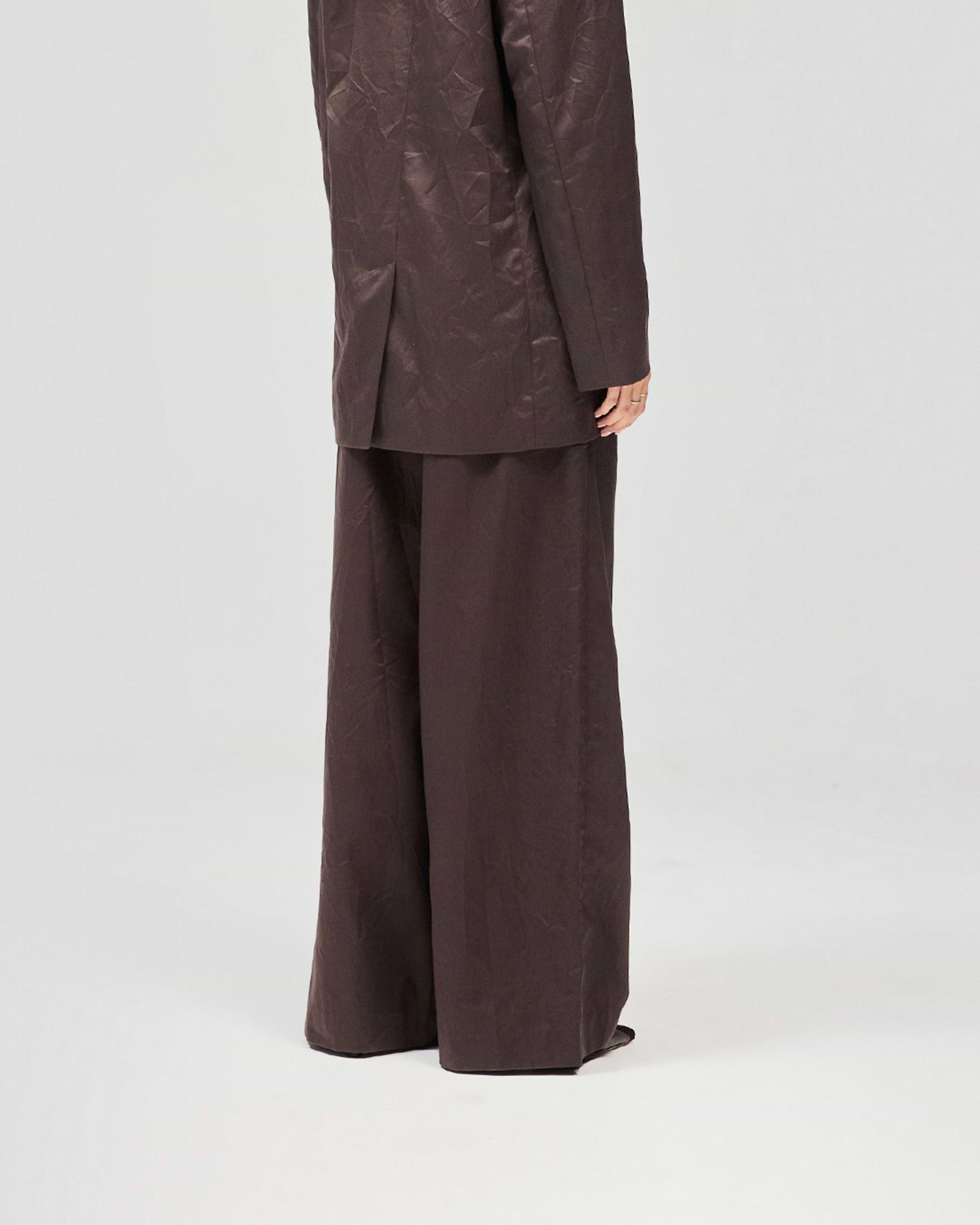 Crimp Trouser - Black Coffee