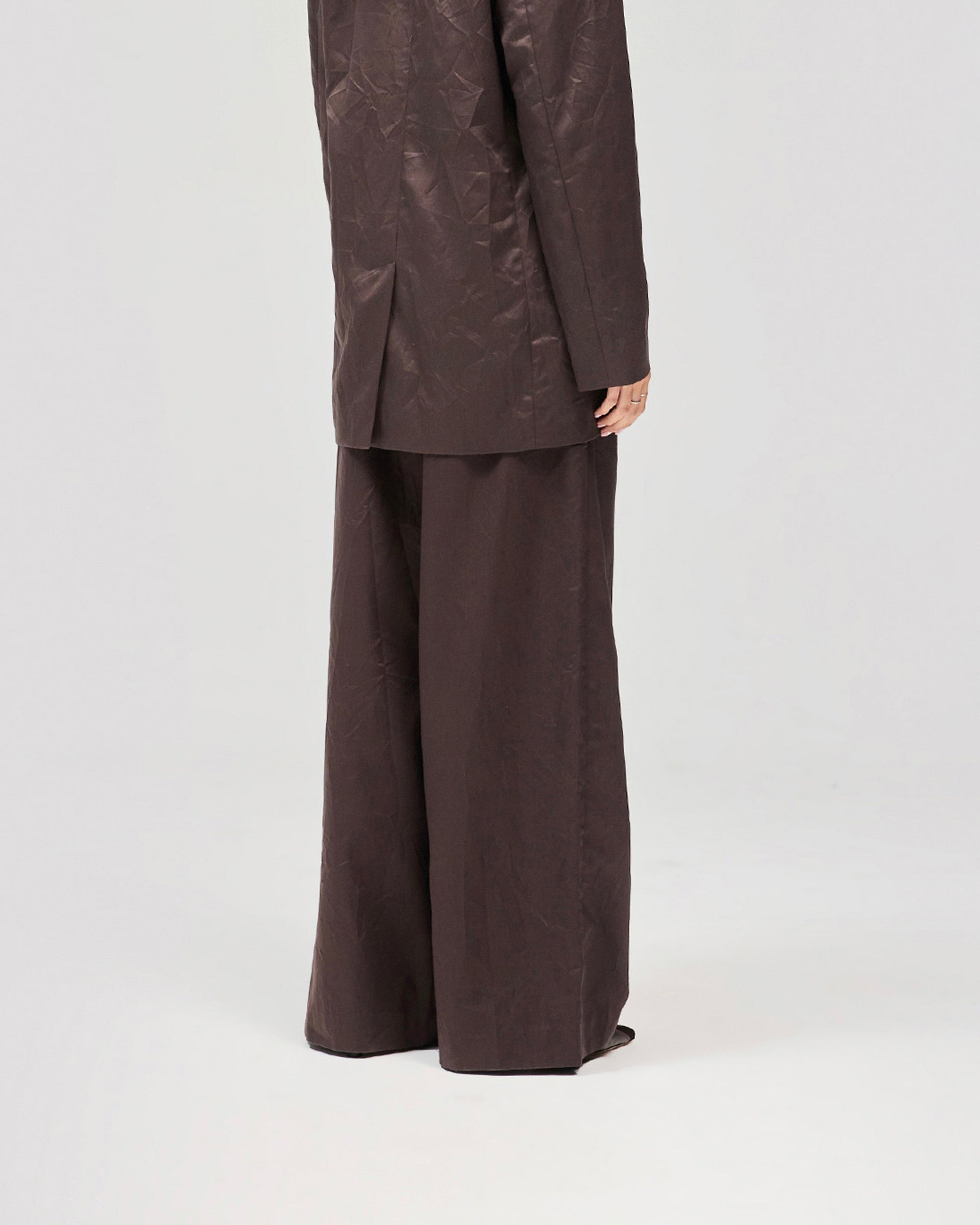 Crimp Trouser - Black Coffee