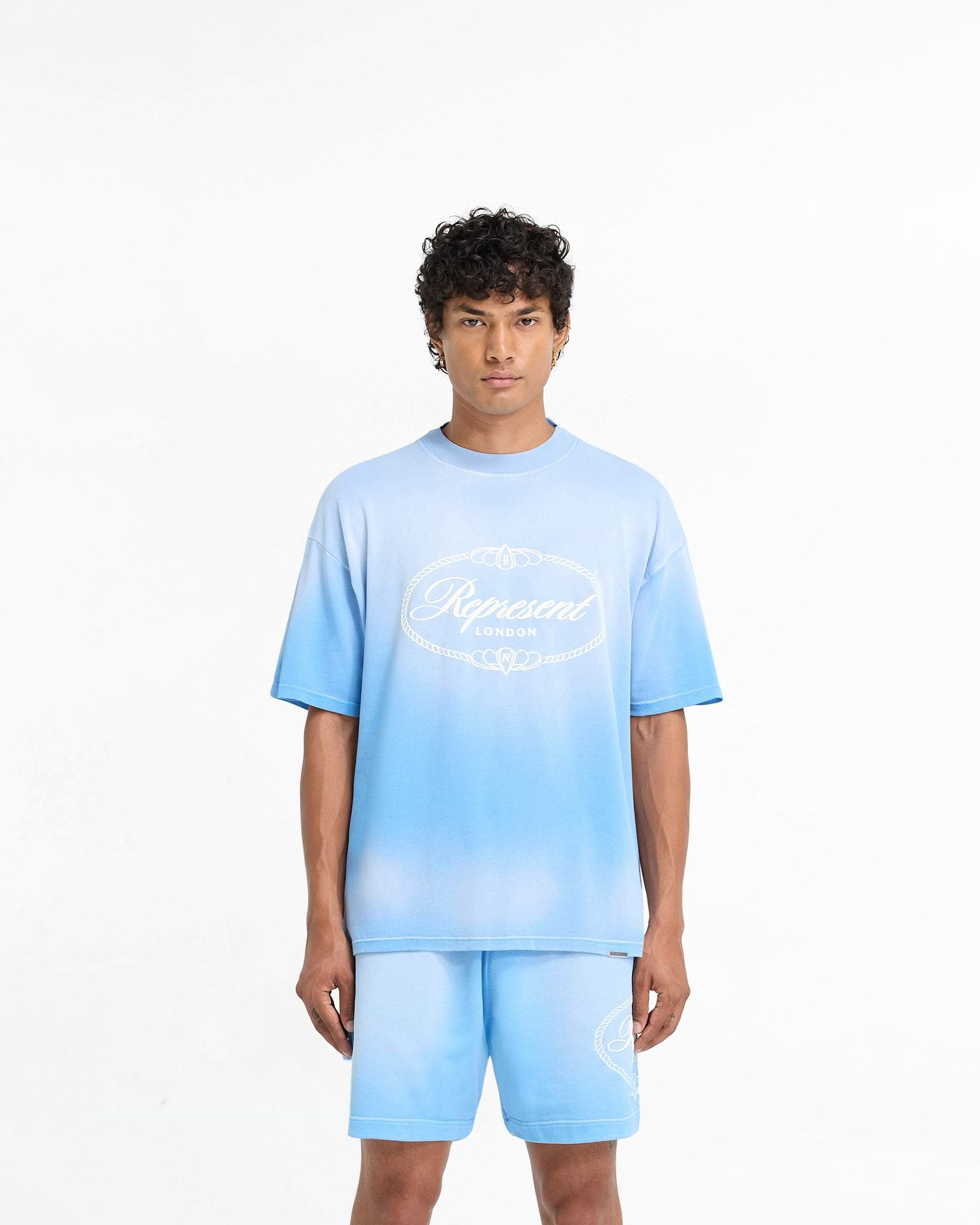 Represent X Harrods Crest T-Shirt - Cloud Blue