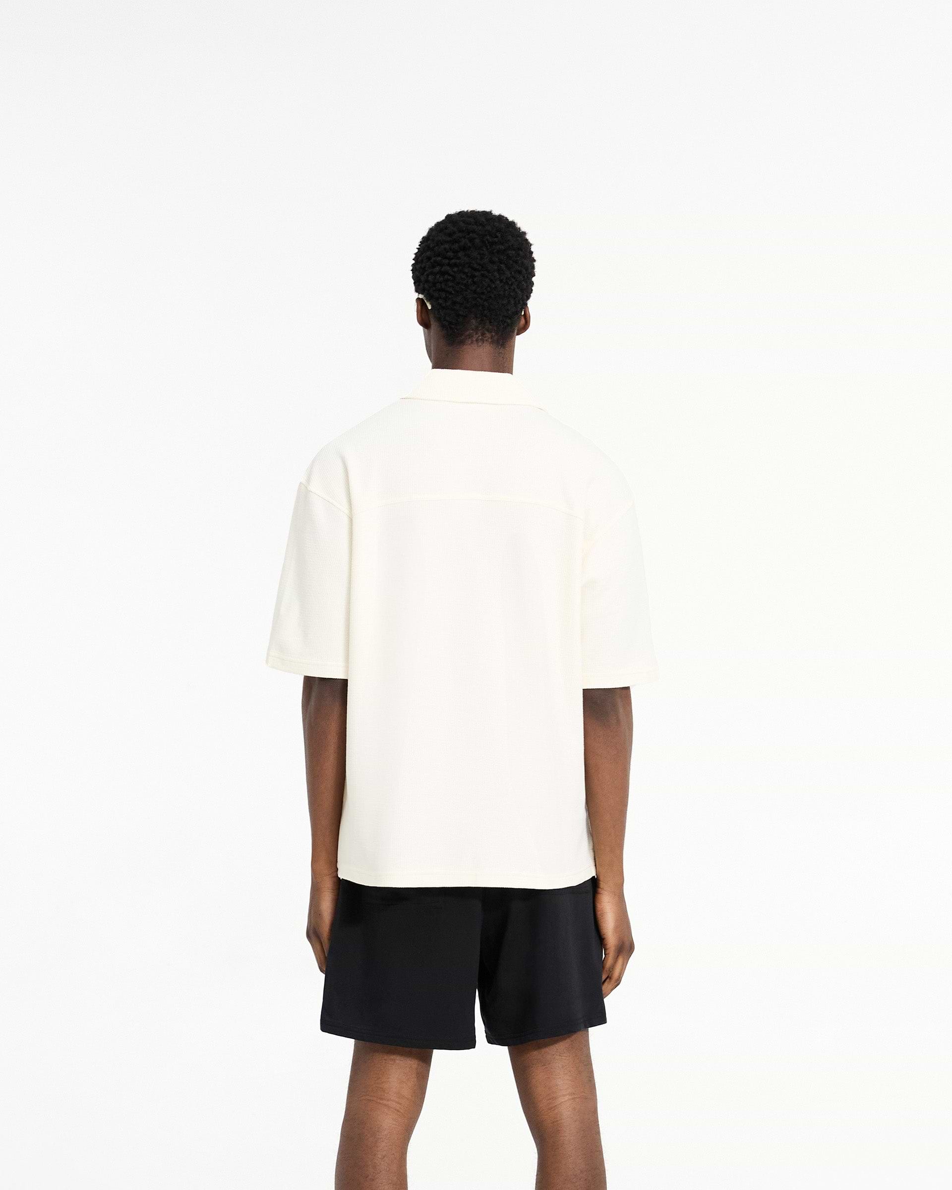 ★★Adairs★★ Waffle Short Sleeve Polo Shirt Wonder White J adidas Originals Waffle short sleeve polo shirt in wonder
