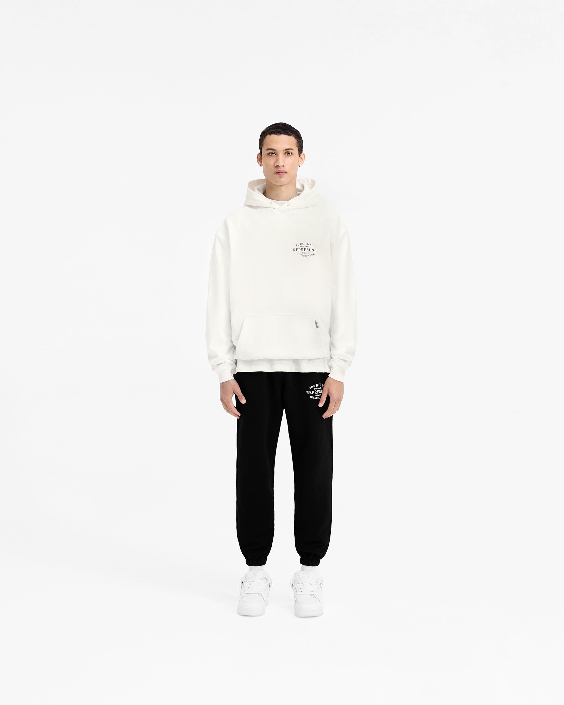 Represent Owners Club Stamp Hoodie - Flat White