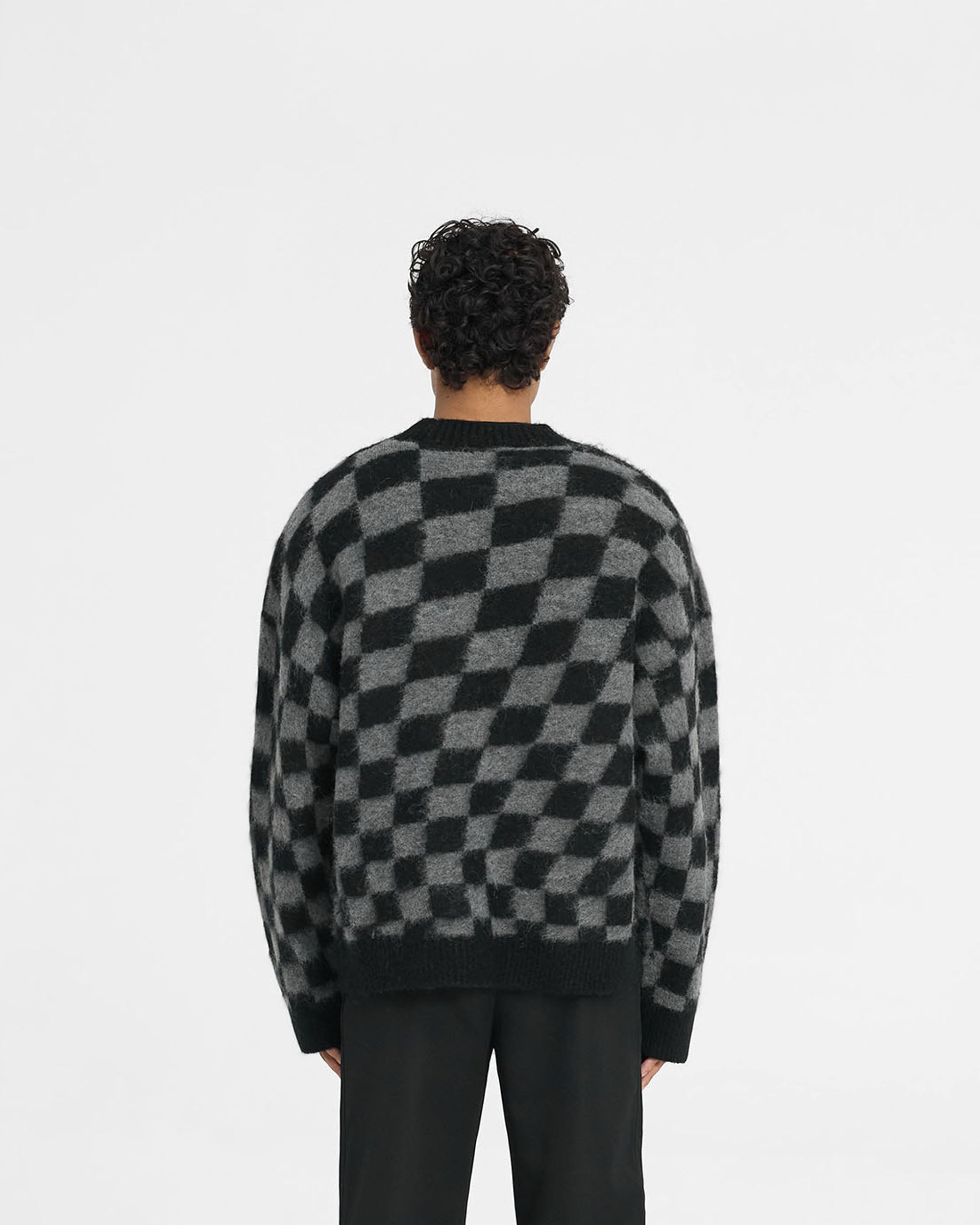 Represent X Belstaff Checkerboard Knit Sweater - Shadow