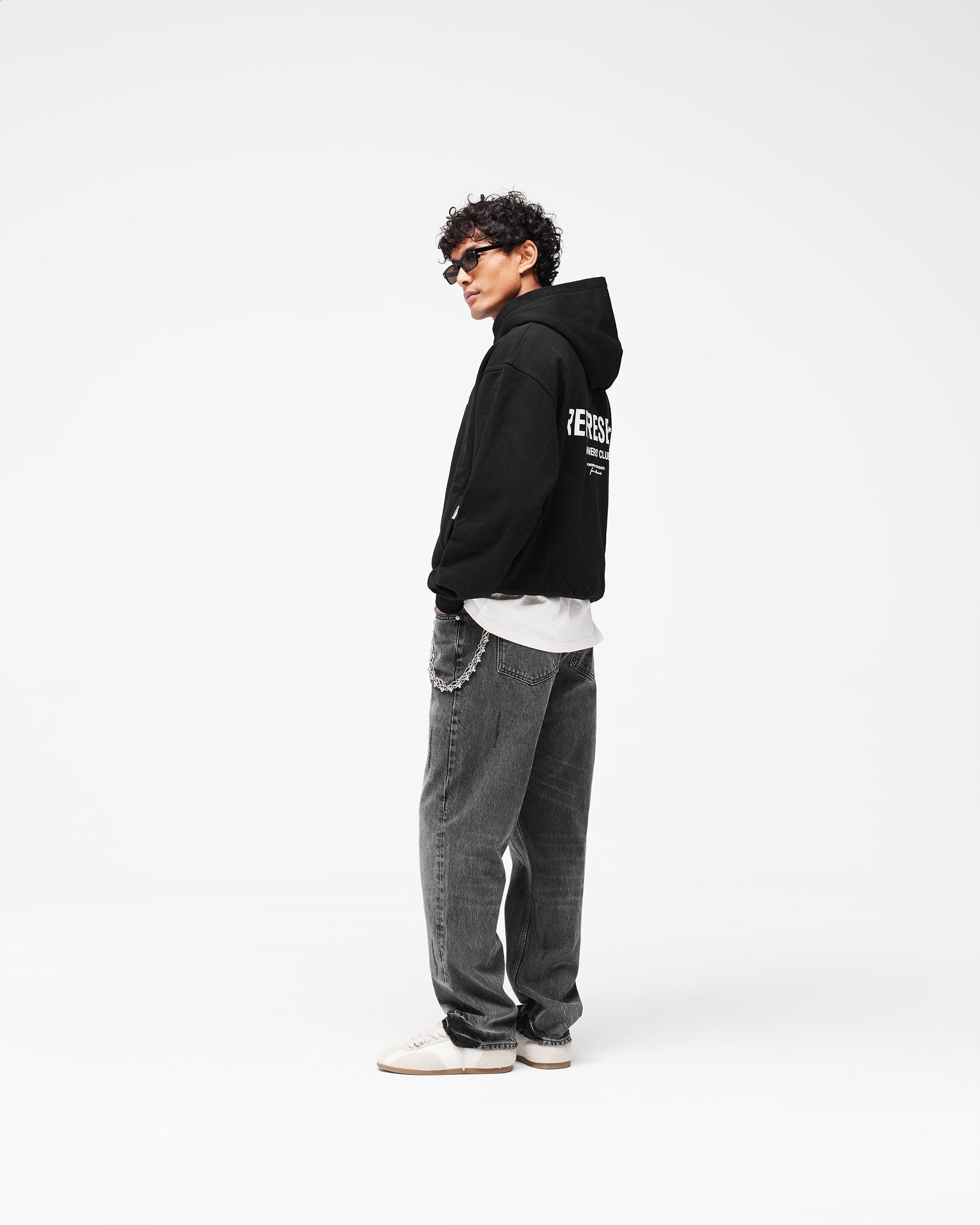 Represent Owners Club Zip Hoodie - Black