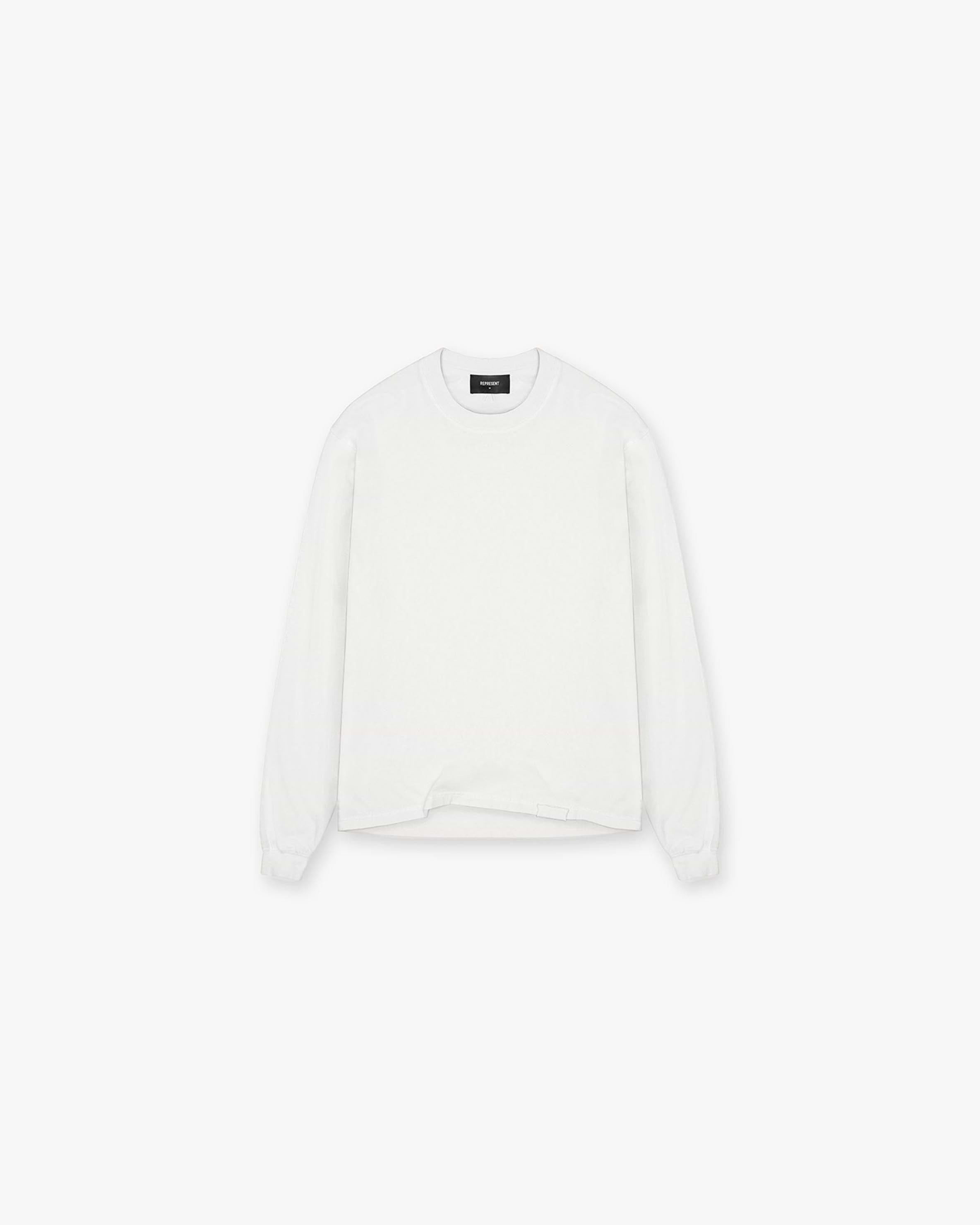 Initial Long Sleeve T-Shirt - Flat White
