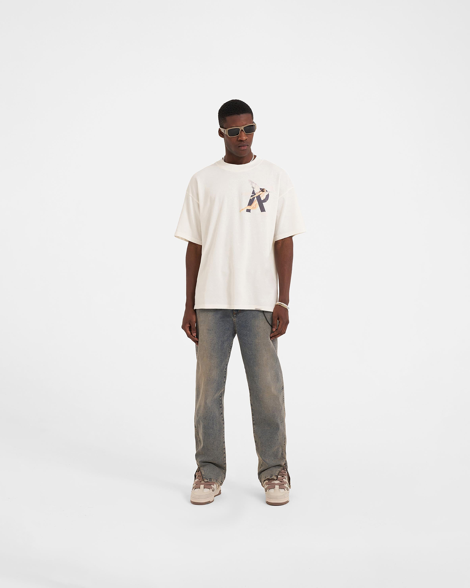 Split Denim - Blue Cream
