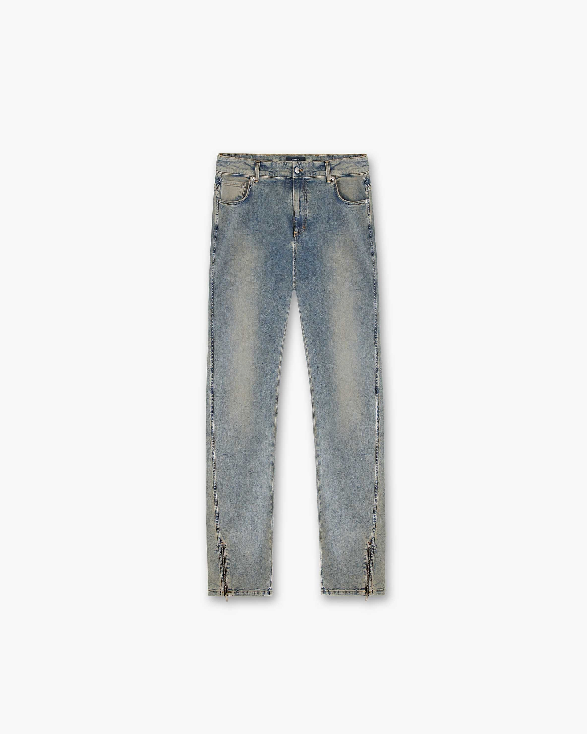 Split Denim - Blue Cream