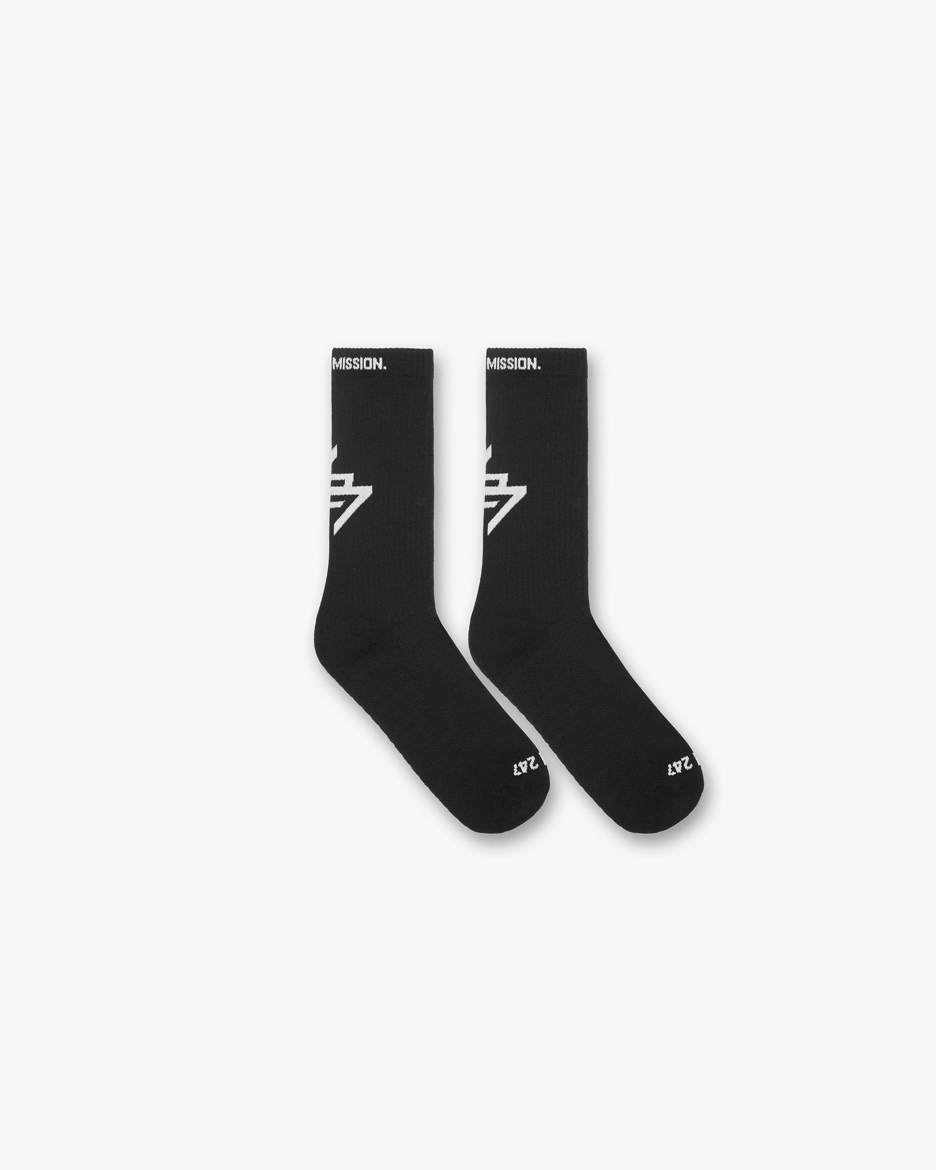 247 Logo Socks - Black