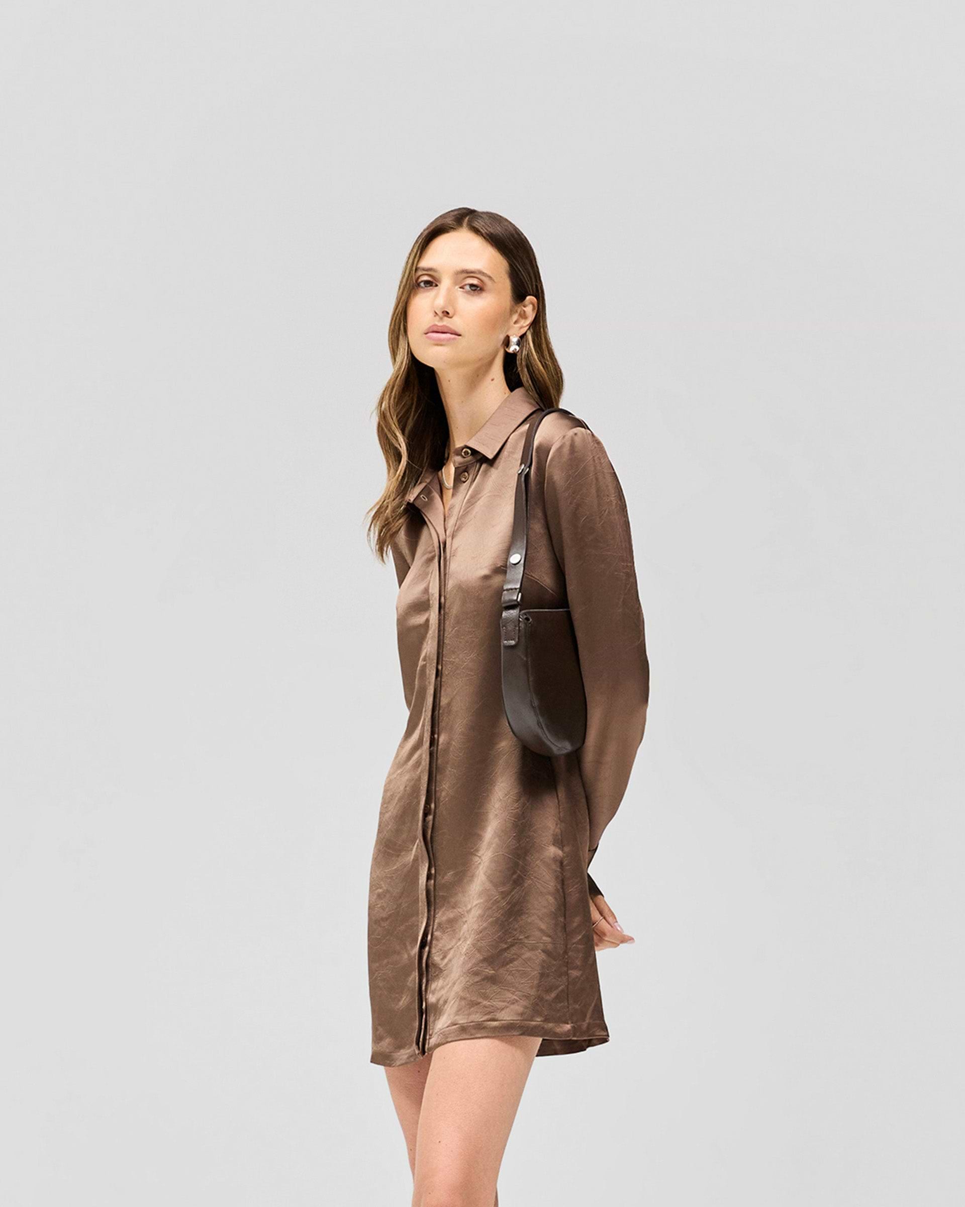 Vision Mini Dress - Coffee Quartz